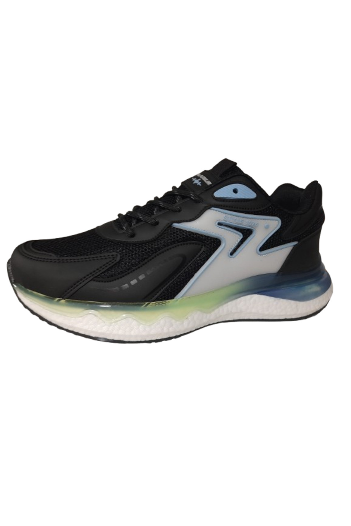 PLARIUM-Men's Black-Blue Casual Sports Shoes 5