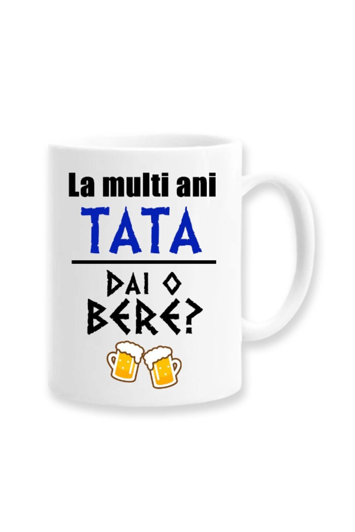 OEM Cana Albă Personalizată „la Mulți Ani Tată, Pot Să Beau O Bere?”, Inovatix. 330 Ml - One Size