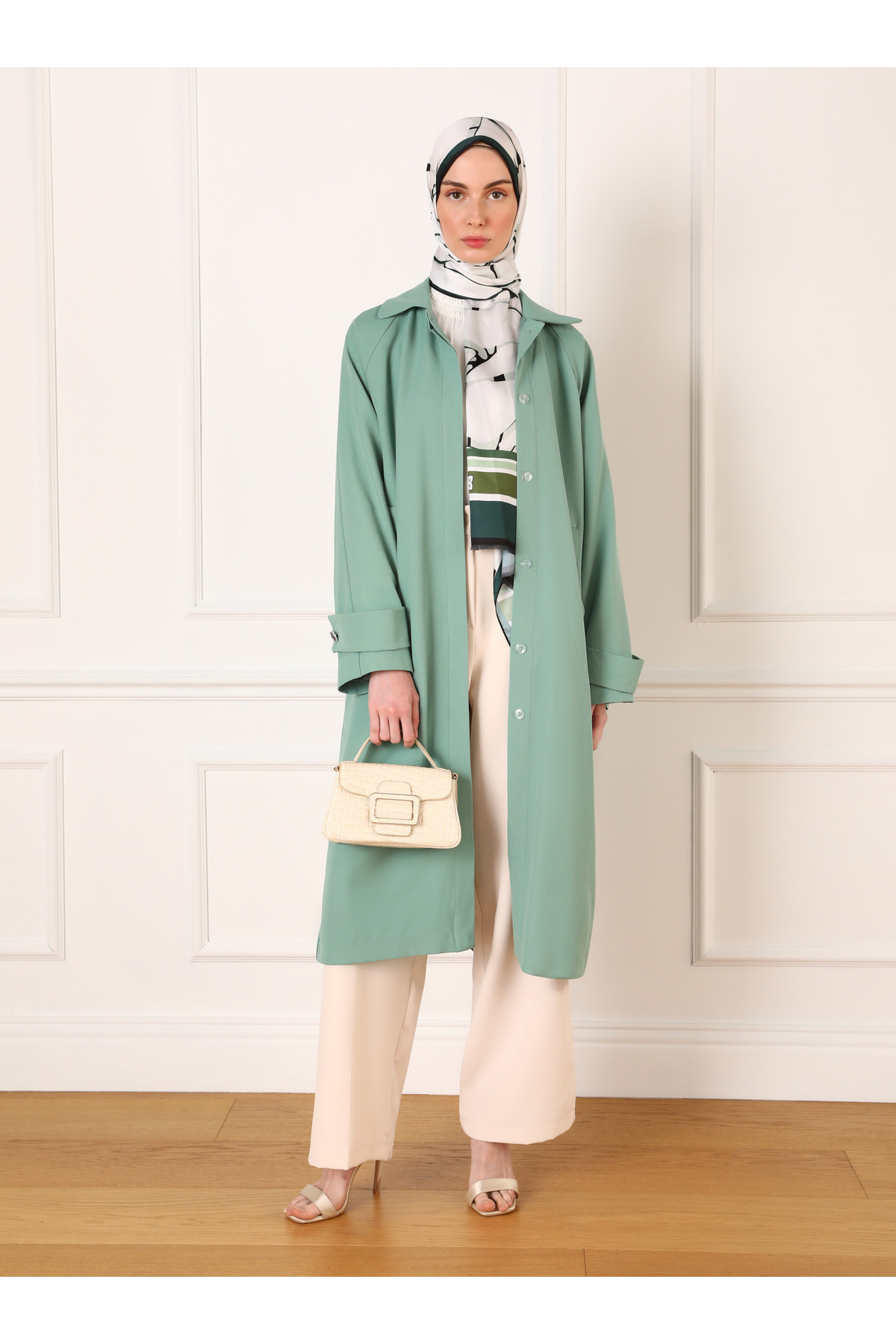 Refka-Çağla - Refka Shirt Collar Fleto Pocket Cap / Coat 1