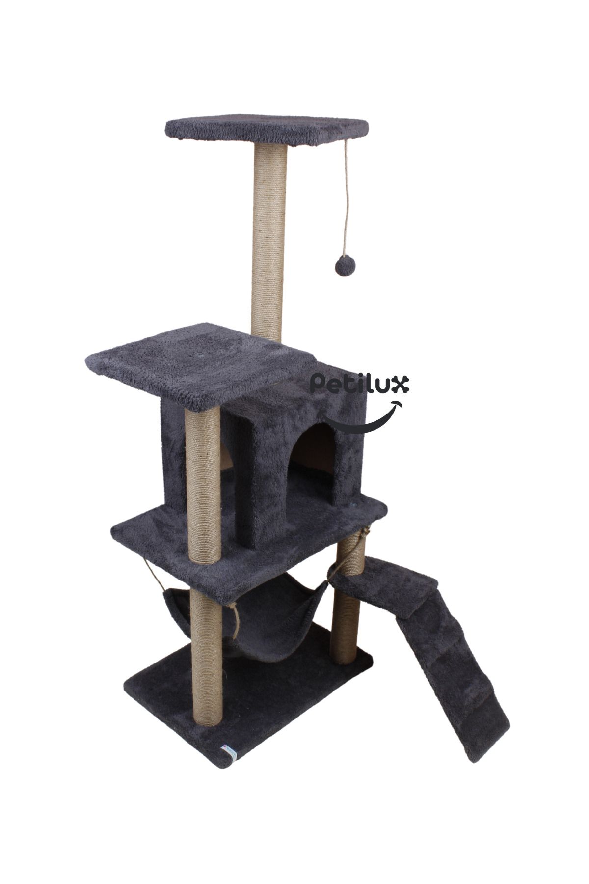 Petilux-B-07 Luxury Cat Scratching Playhouse with Hammock and Nest 2