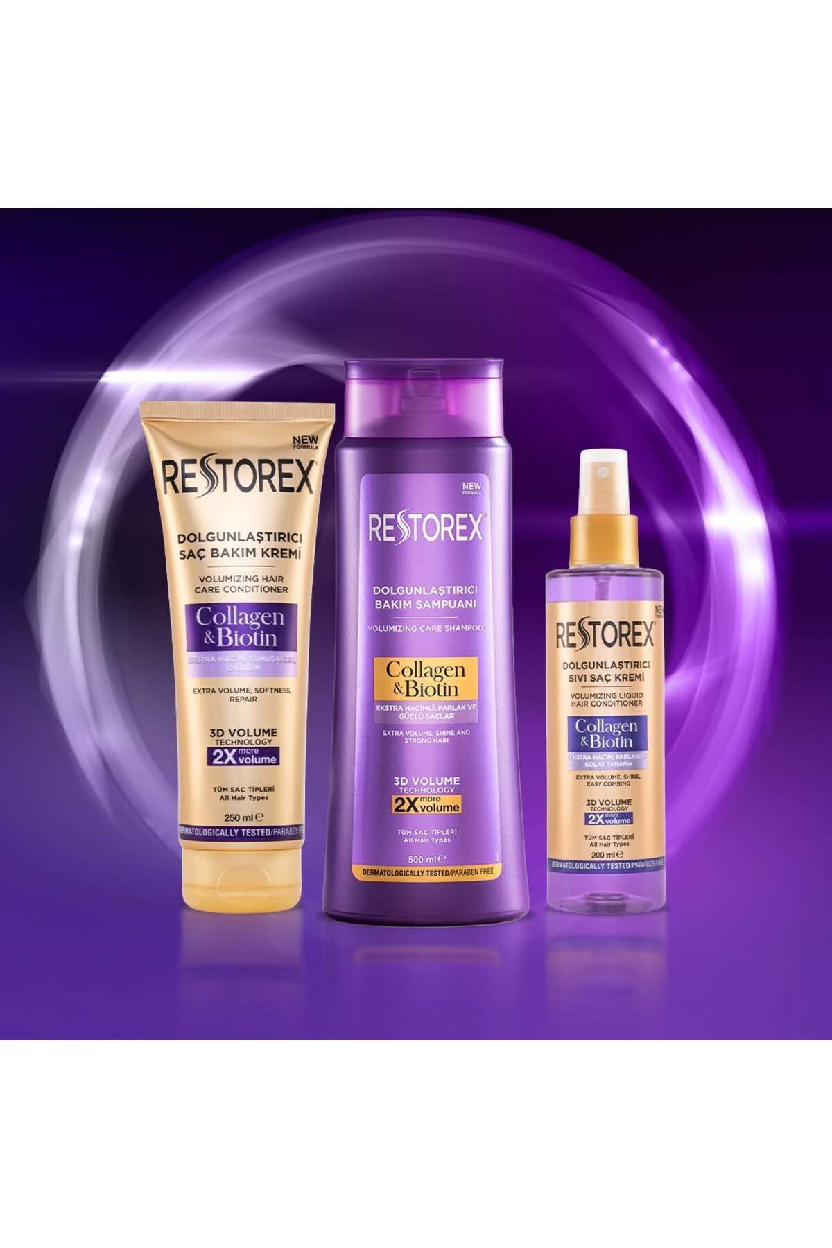 Restorex-Šampon pro objem a objem 500 ml kolagenu a biotinu 5