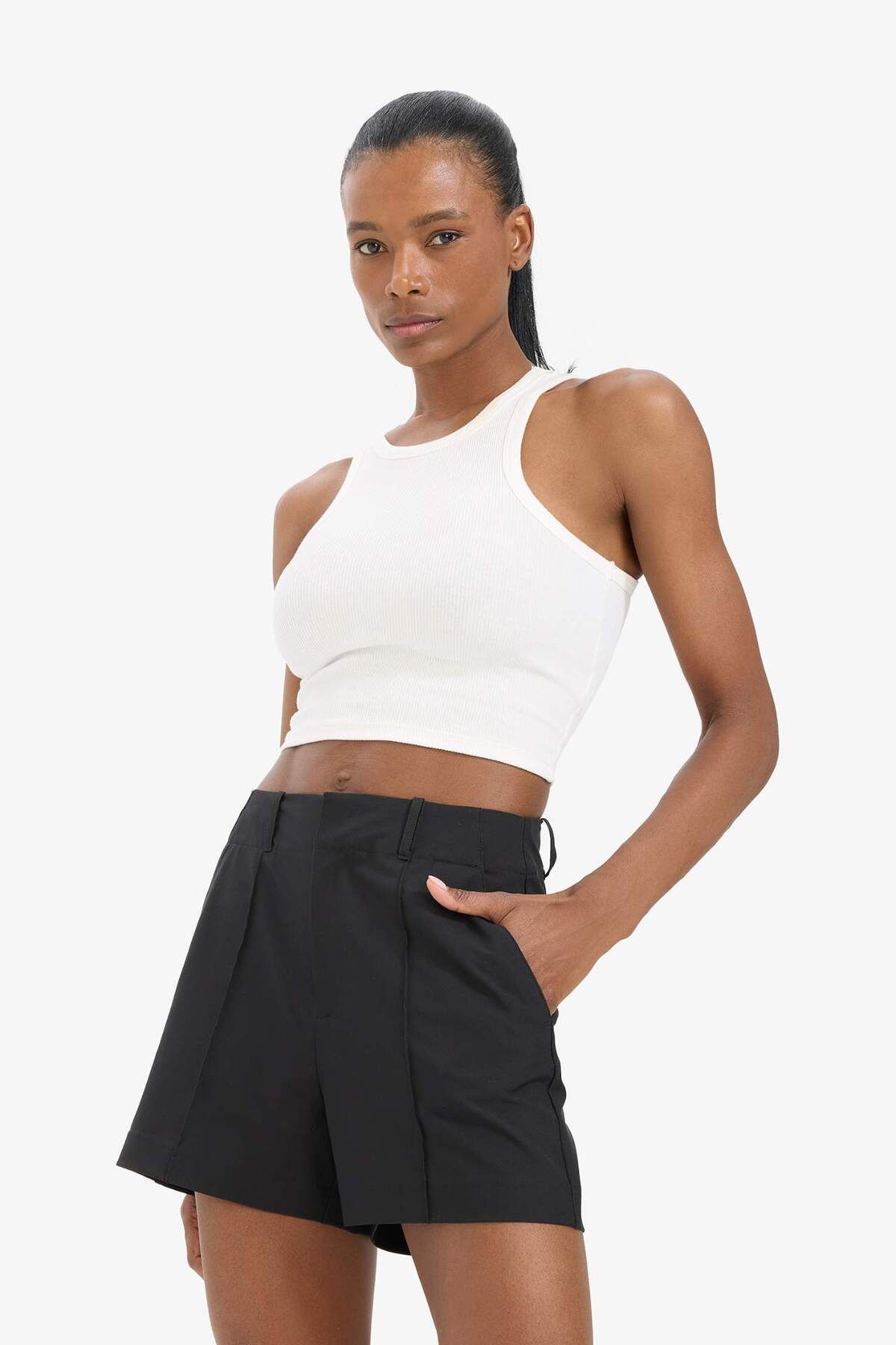DeFacto-Defactofit Standard Fit Woven Shorts E2543Ax25Sm 4