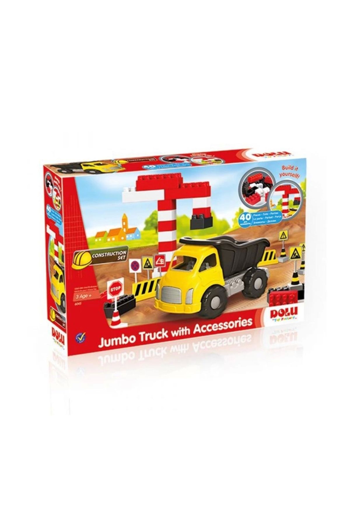Finetoo Jumbo Kamyon Trafik Seti ve Bloklar Çocuklar İçin Eğlenceli Set