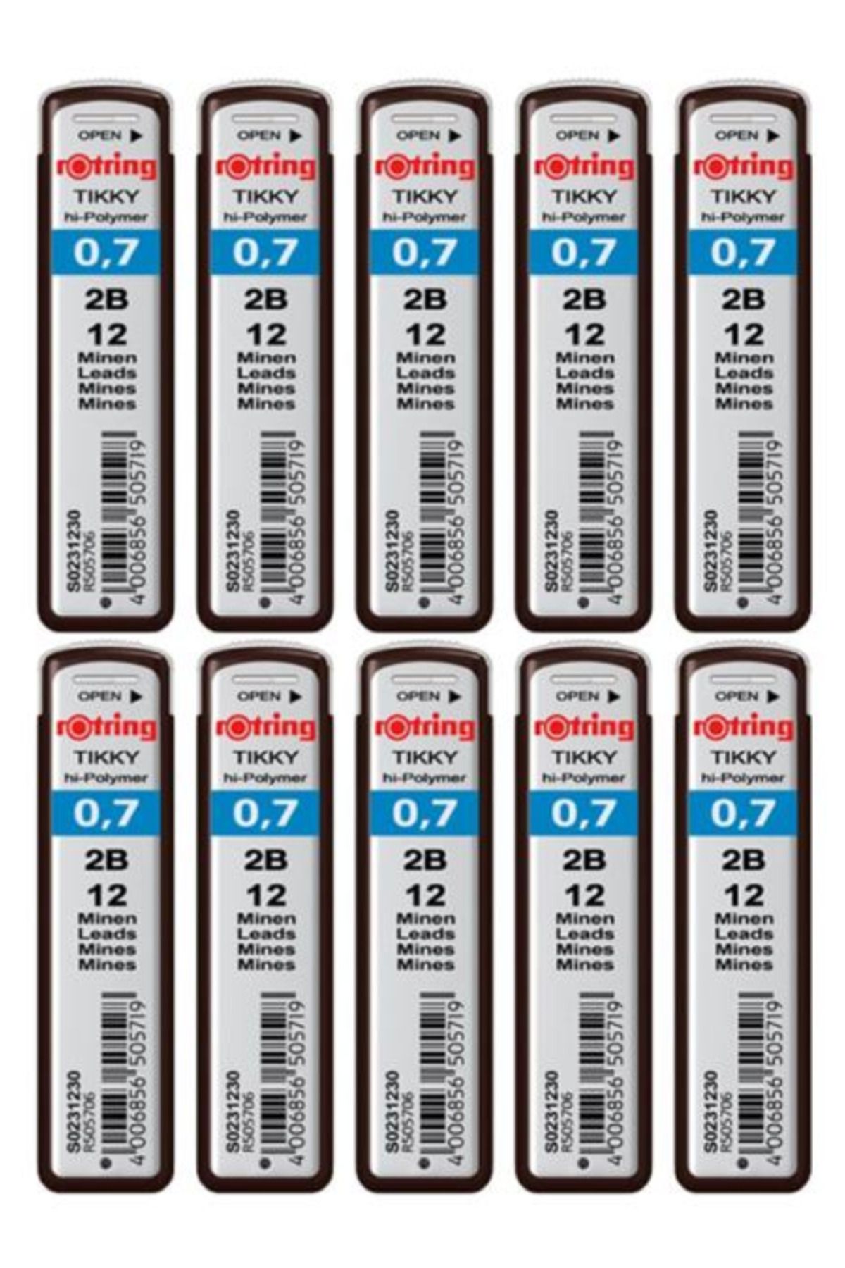 Rotring-صندوق مكون من 10 قطع - طرف قلم 0.7 ملم 2