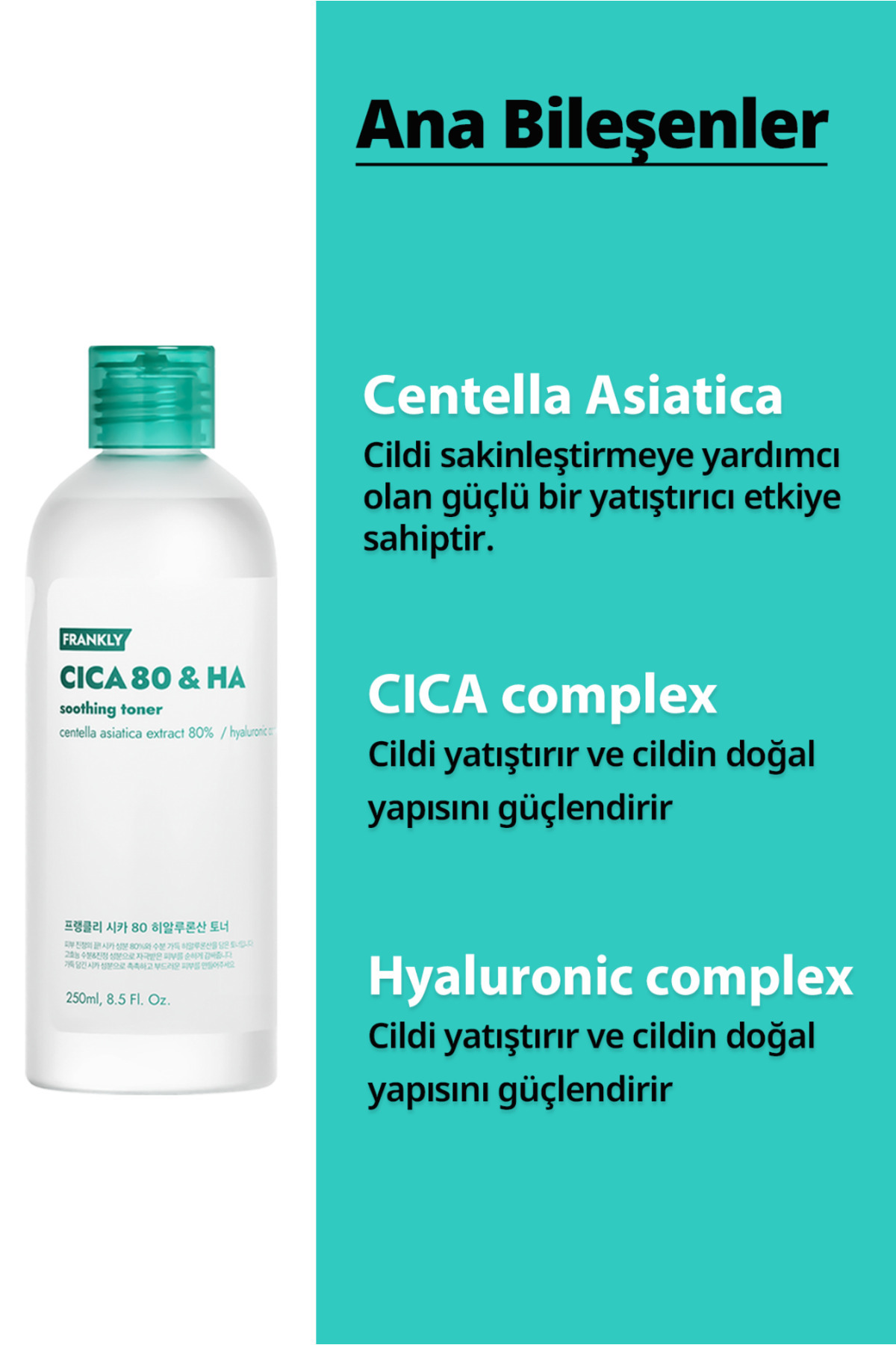 %80 Cica içeren Hassas Ciltler için Yarıştırıcı ve Nemlendirici Tonik 260 mL — CicaToner — تصویر 2 از 7