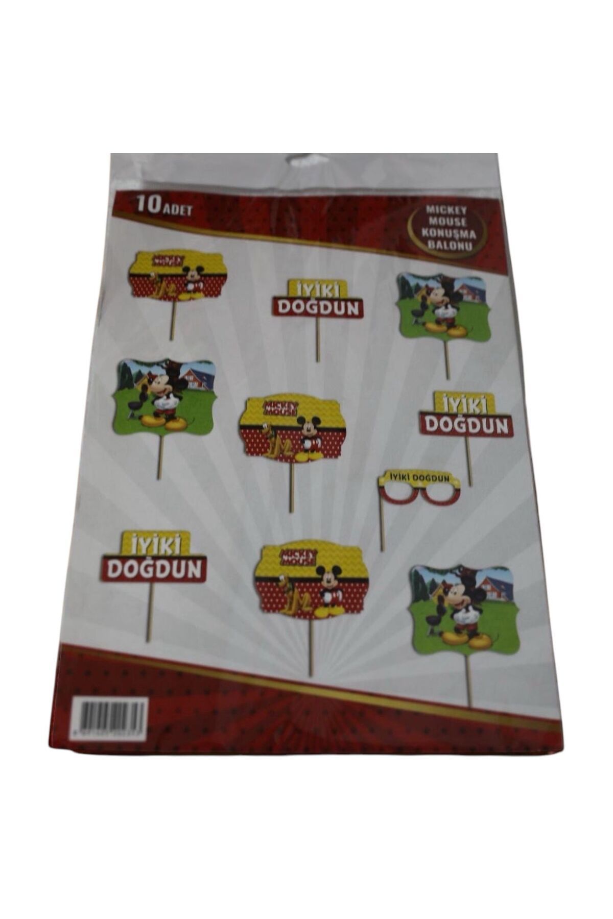 PM 10lu Lüx Konuşma Balonu İyi ki doğdun Mickey Mouse