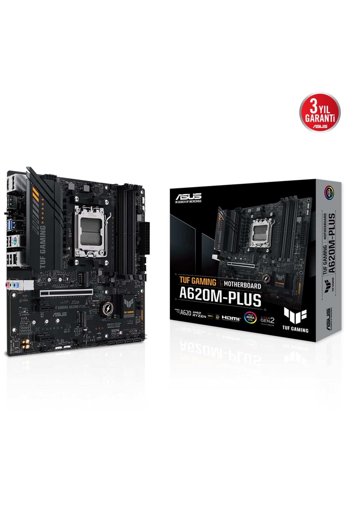 ASUS-Tuf Gaming A620M-Plus Amd A620 Socket Am5 Ddr5 6400(Oc)Mhz Matx Motherboard 1