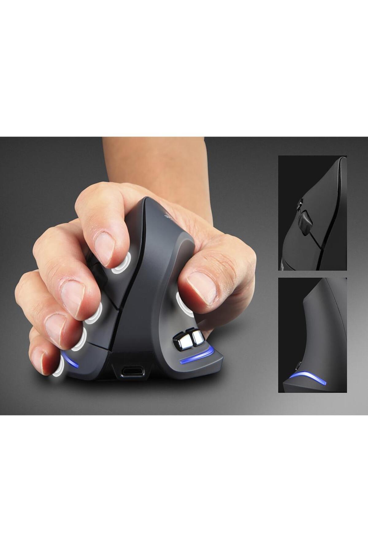 Mediatech-Media-Tech VERTIC RF MT1123 Vertical Rechargeable Optical Mouse, Wireless, 5 buttons, Illuminated, Black 2