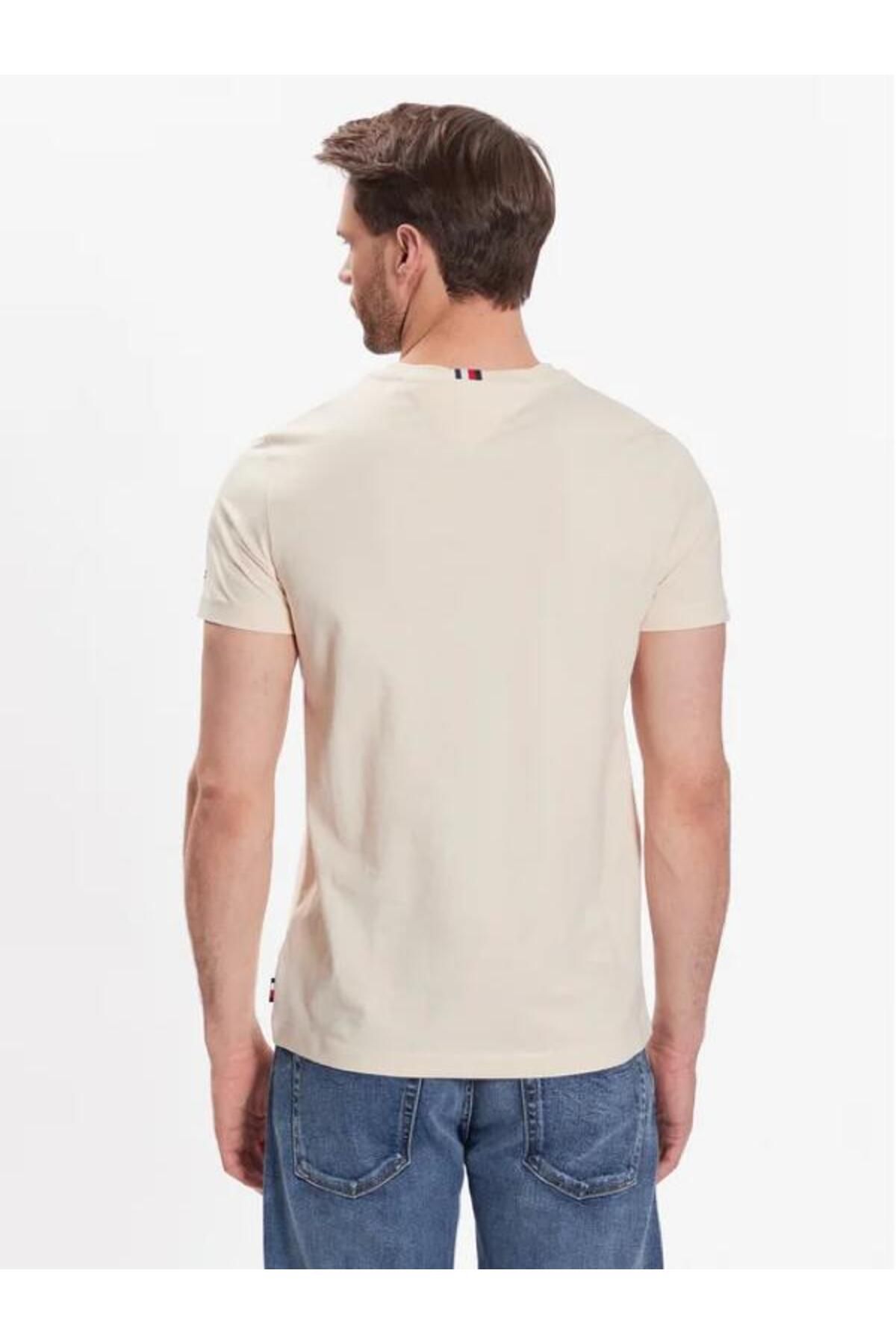 Tommy Hilfiger-Faded Script T-Shirt Slim Fit Granatowy 4