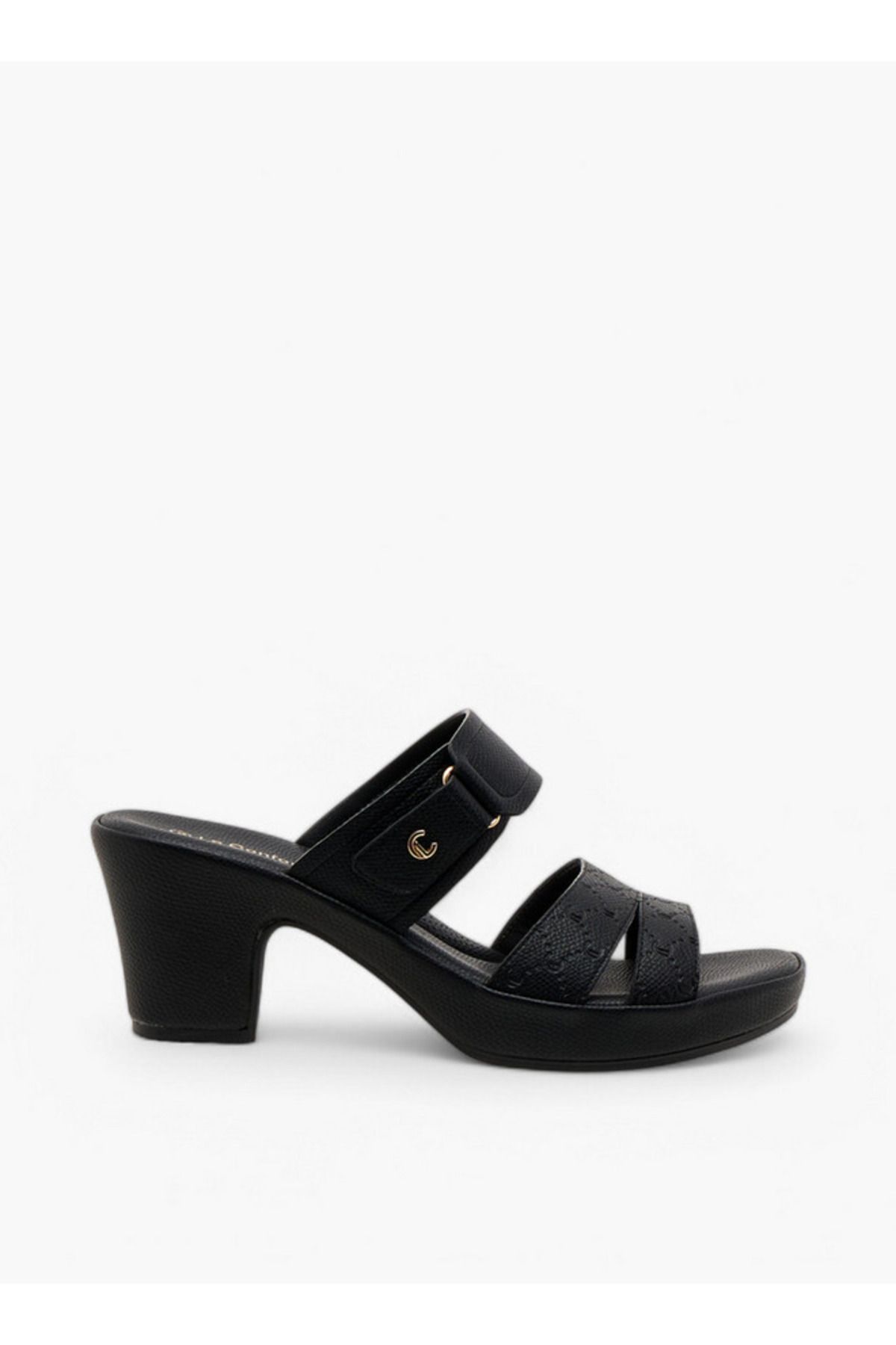 Le Confort-Textured Slip-On Sandals with Block Heels 3