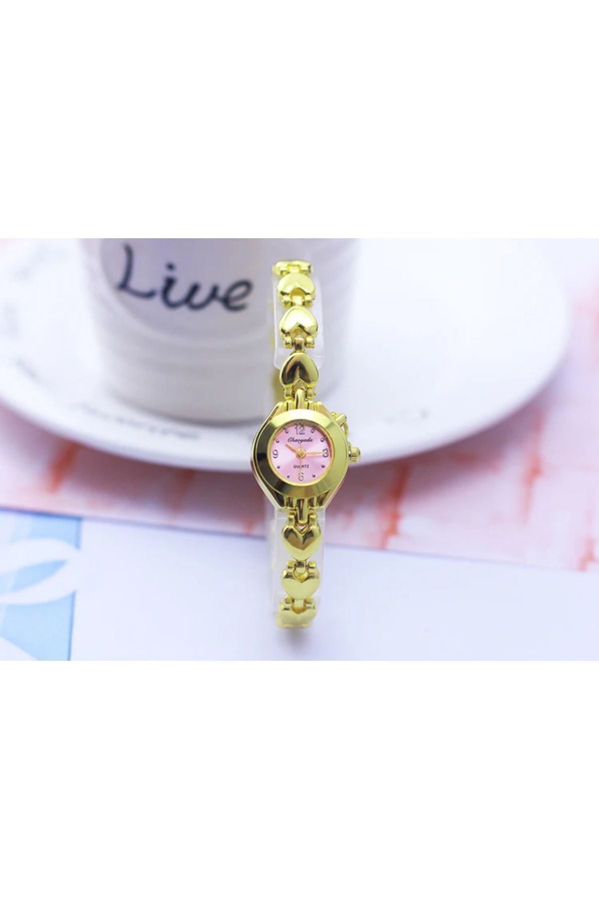 Toz Vintage Kalpli Yuvarlak Gold Vintage&Retro Saat