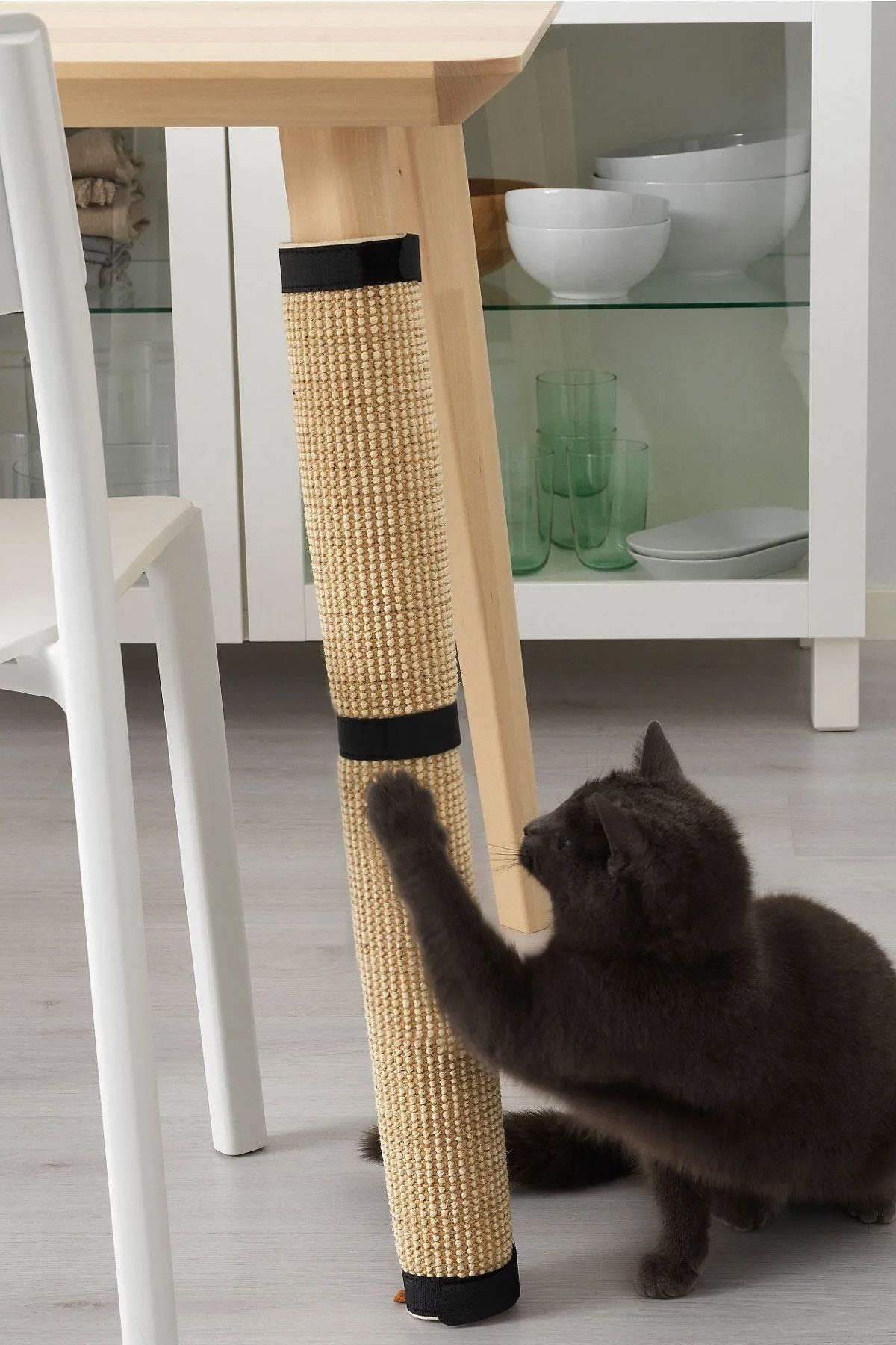 Binbirreyon-Portable Cat Scratch Stand Mat Jute Scratch with Velcro Ub019 3