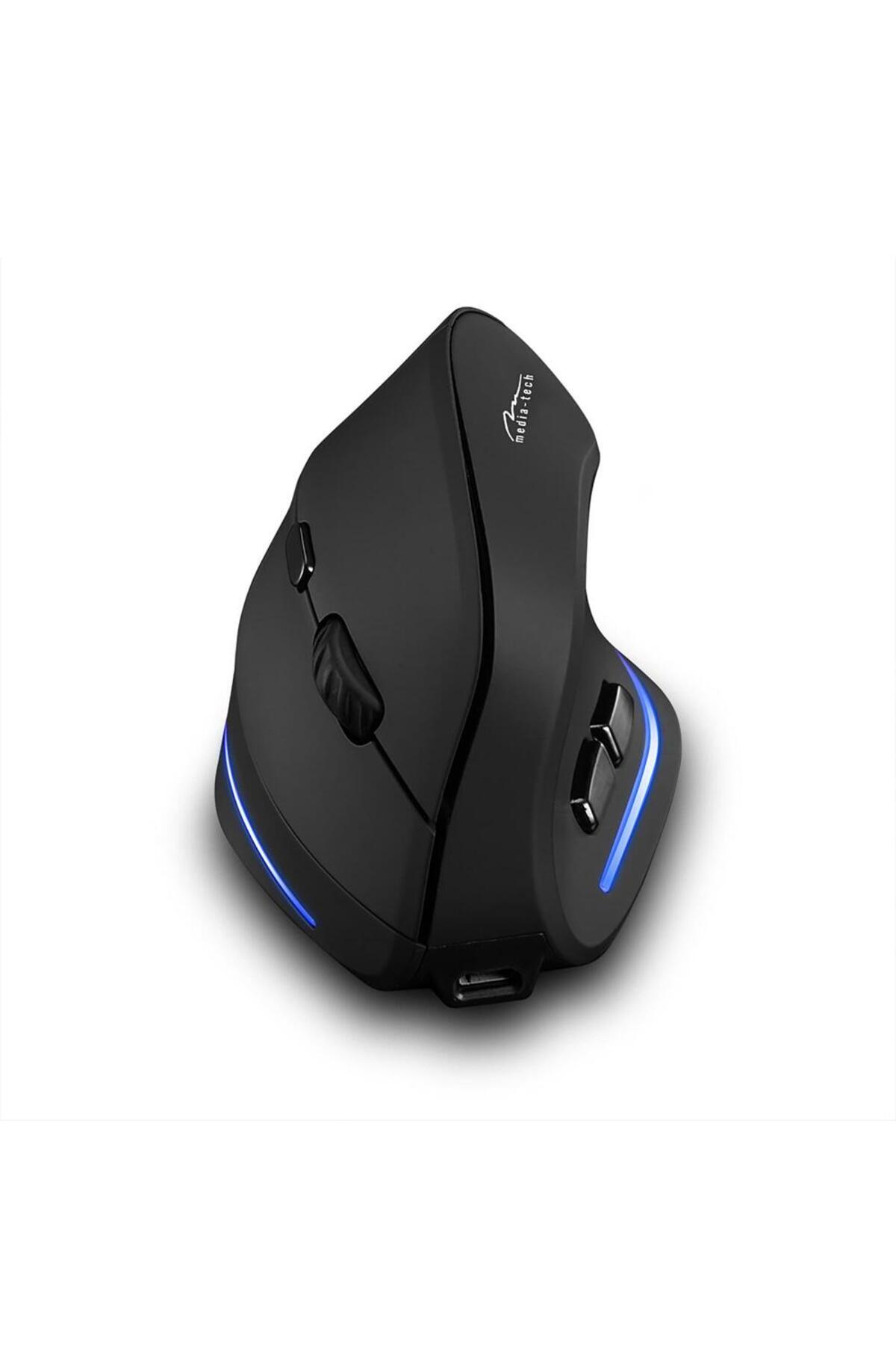 Mediatech-Media-Tech VERTIC RF MT1123 Vertical Rechargeable Optical Mouse, Wireless, 5 buttons, Illuminated, Black 3