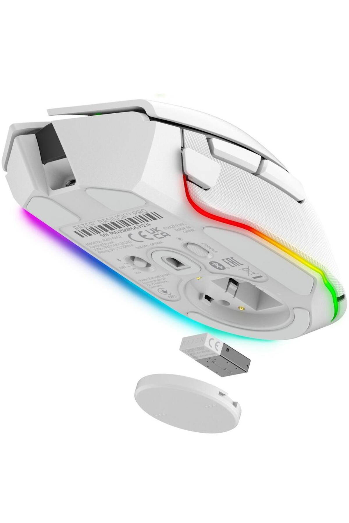 RAZER-Mouse pentru jocuri fără fir Razer Basilisk V3 PRO, 30.000 DPI (Alb) 3
