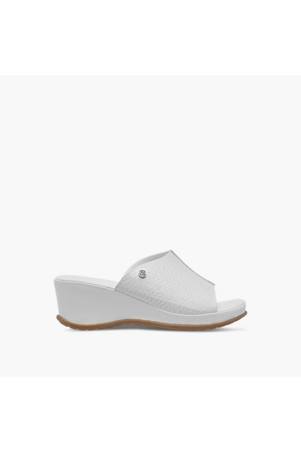 Paprika-Textured Slip-On Sandals with Wedge Heel 3