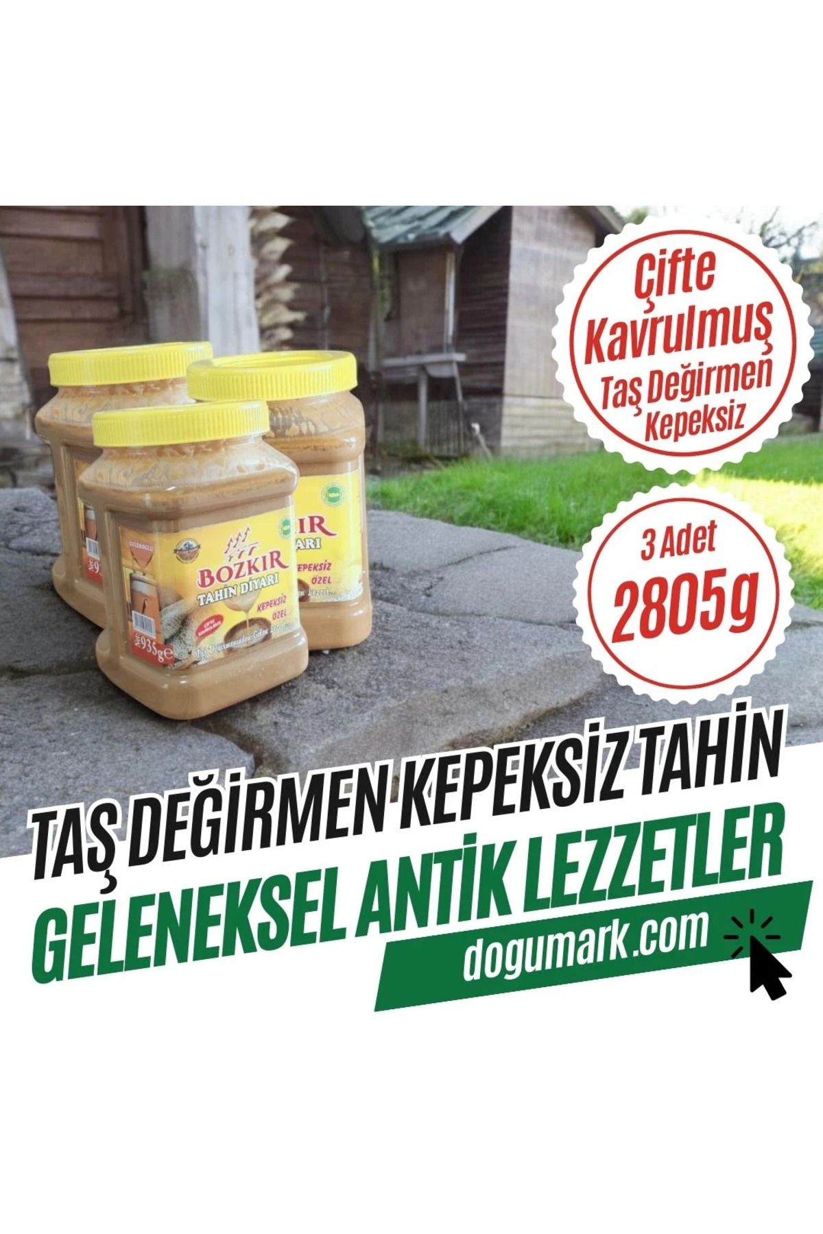 DoğuMark (Net 2805g) Bozkır Taş Değirmen Kepeksiz Tahin - Çifte Kavrulmuş (Net 2805g)