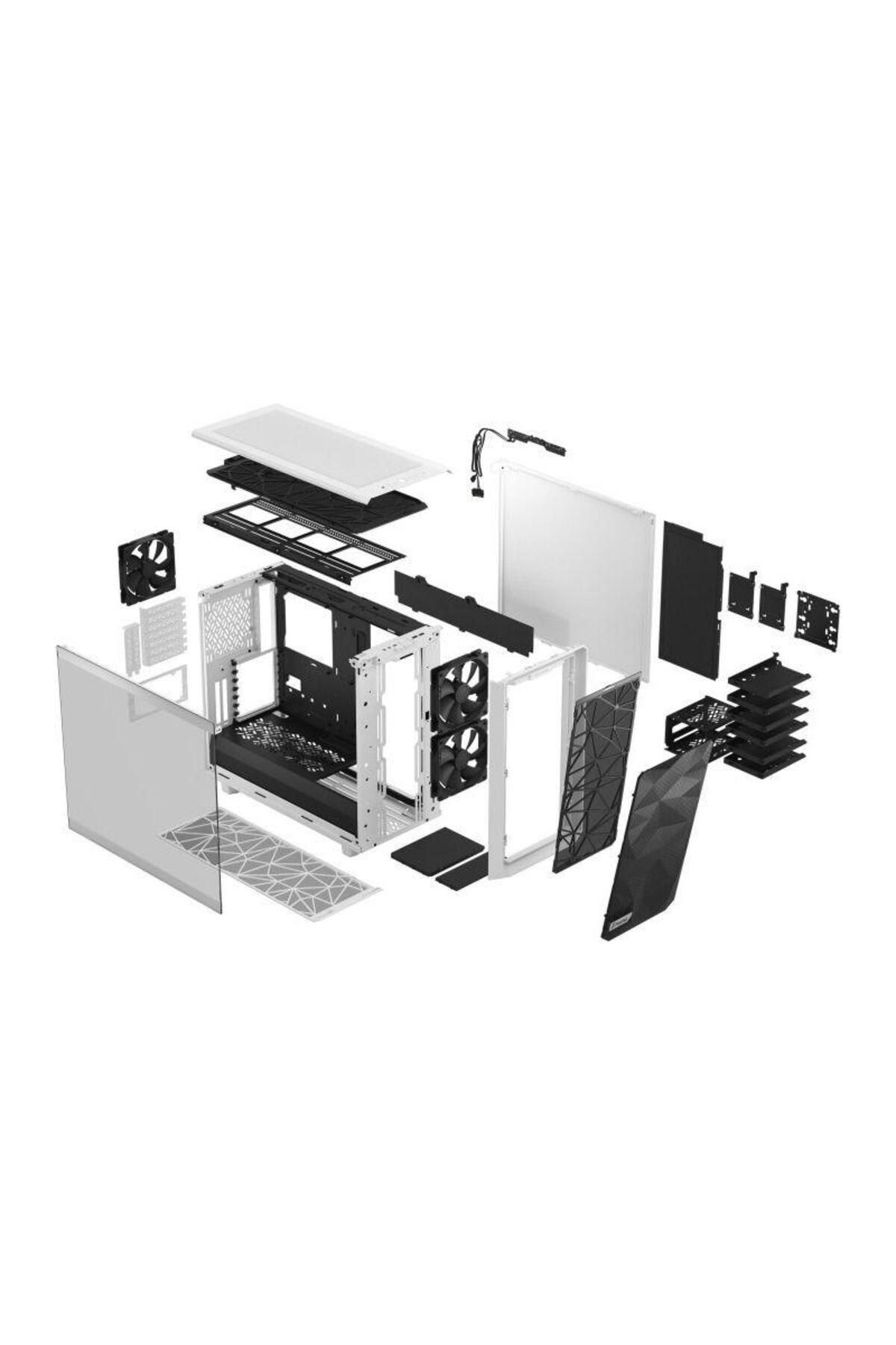 Fractal Design-Carcasa Fractal Design Meshify 2 White TG Clear Tint, Middle Tower (Alb/Negru) 10