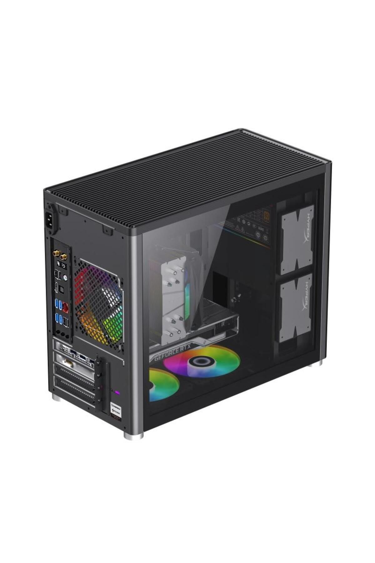 GAMEMAX-Gamemax Spark case, without power supply, M-ATX, ARGB, Black 4