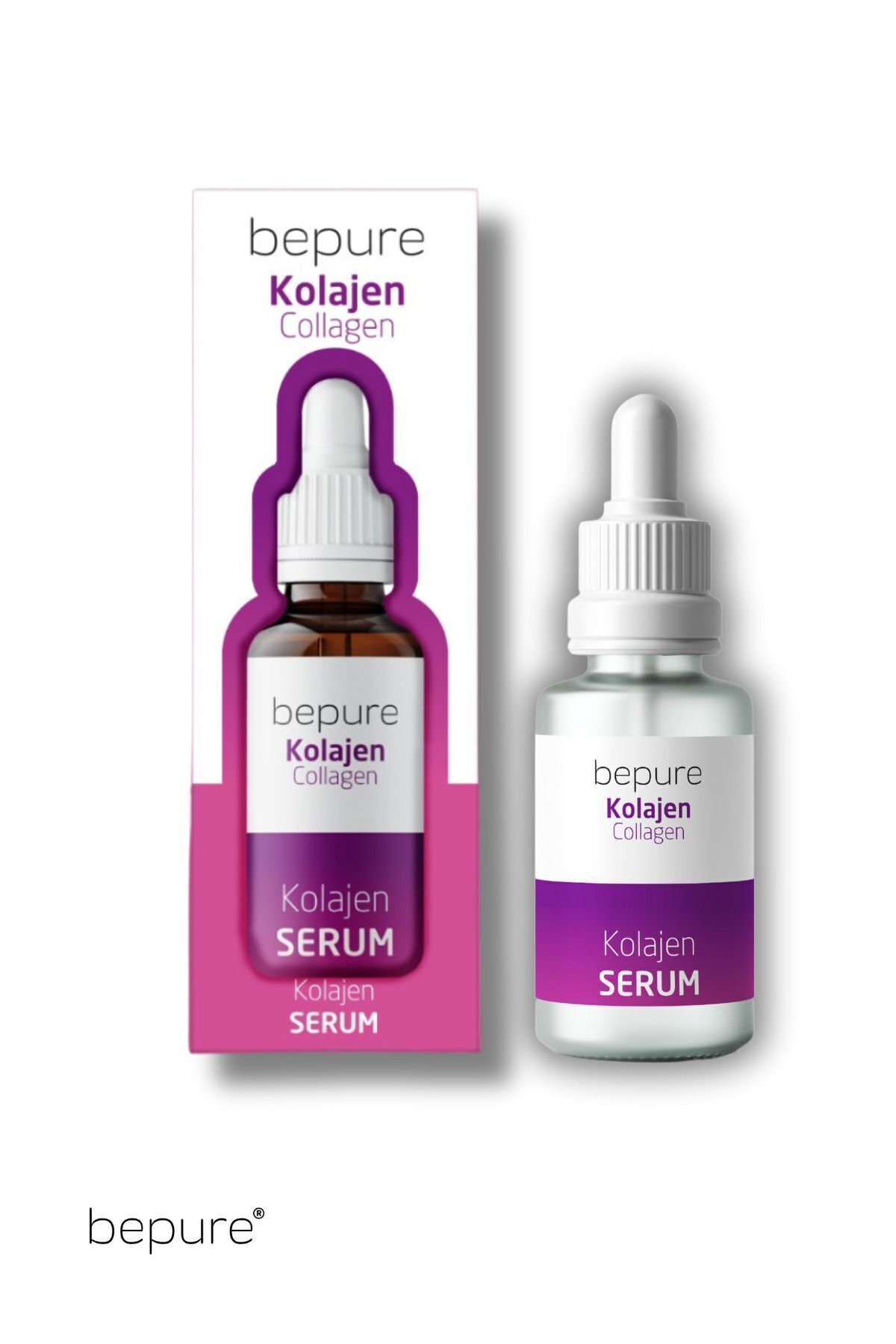 سرم پوست ضدعفونی کننده و محکم کردن کلاژن 30 میل Bepure
