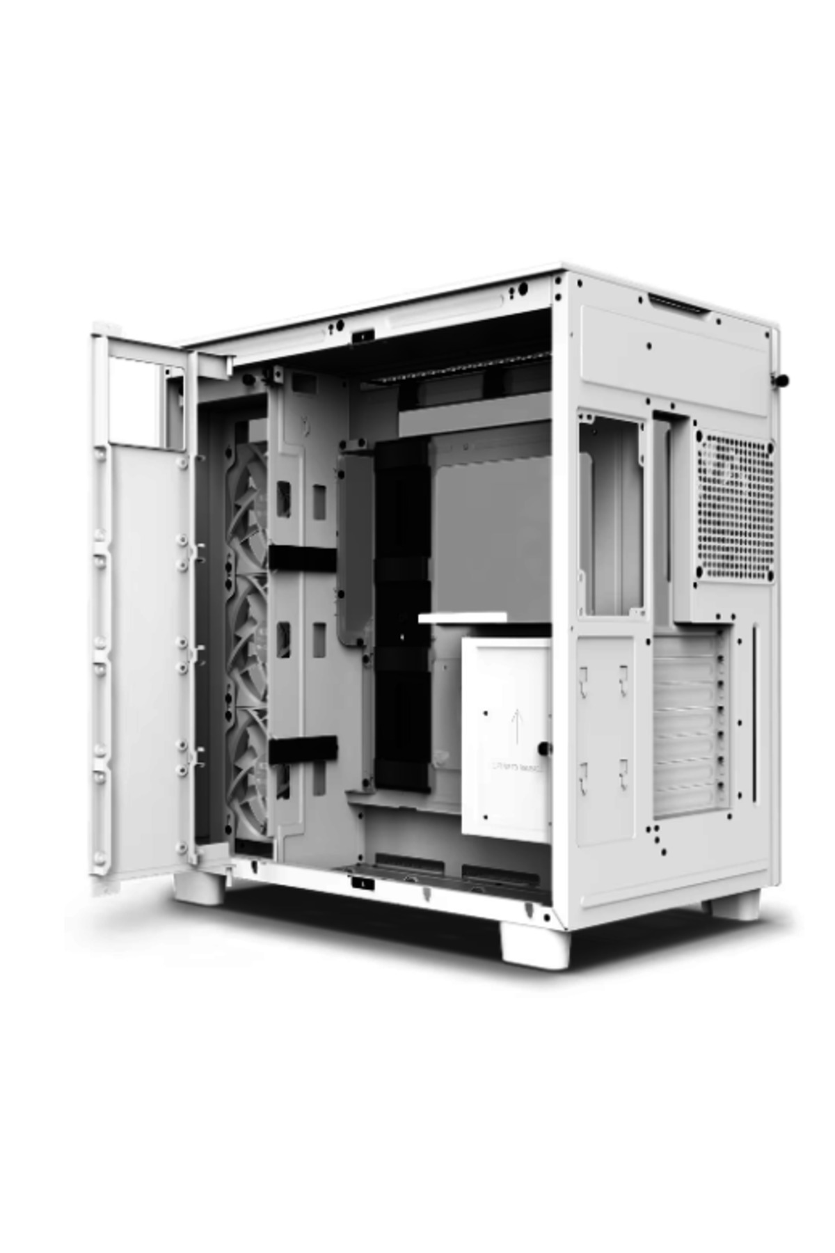 Nzxt-NZXT H9 Flow Case (White) 6