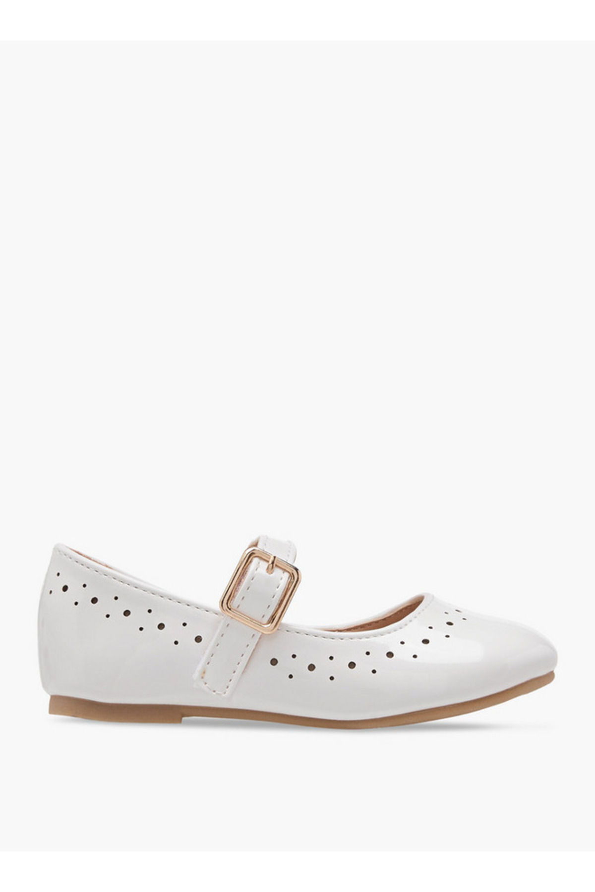 Flora Bella by Shoexpress-Cutout Detail Ballerina Shoes with Buckle Closure 3