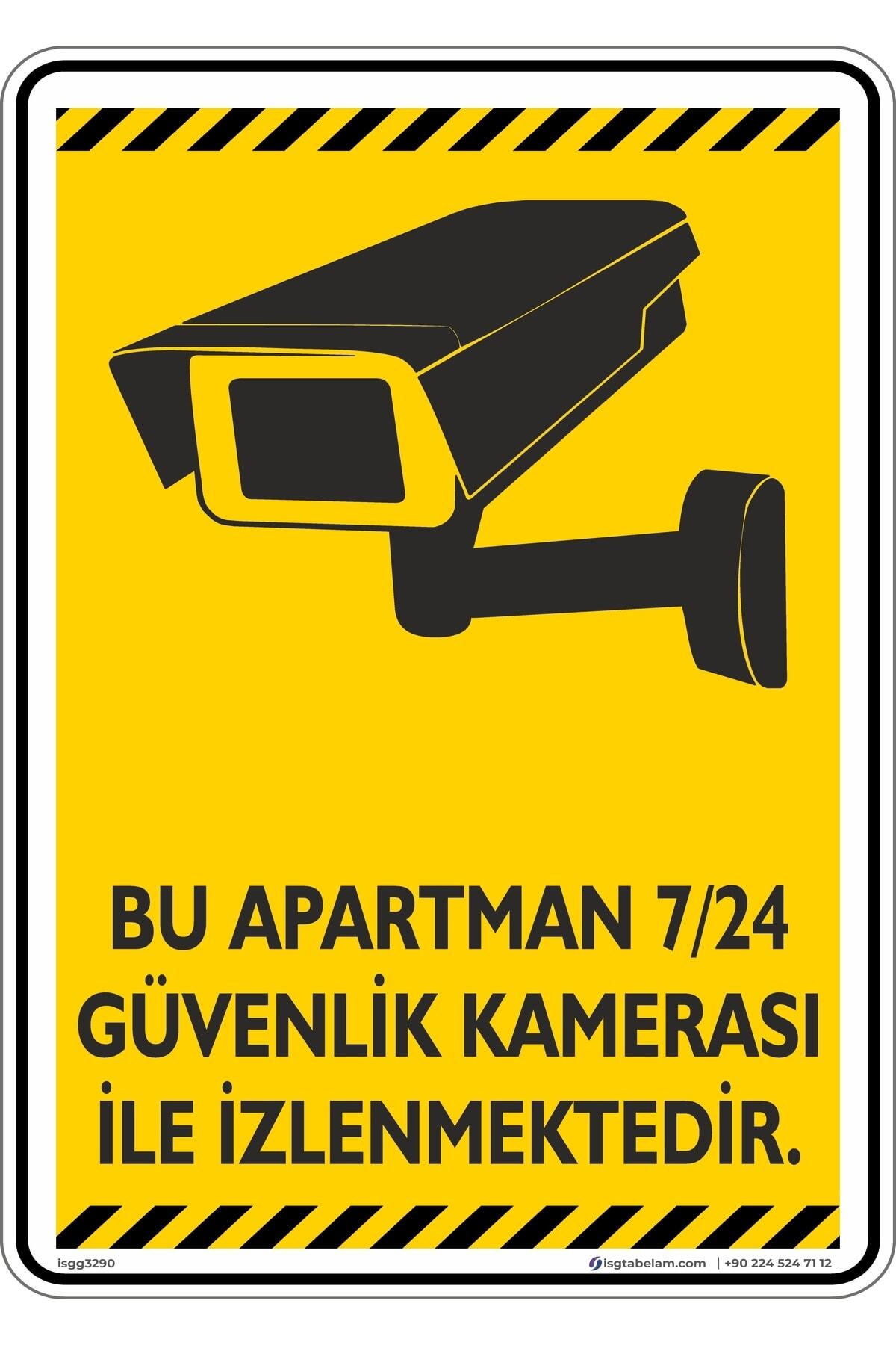 15x20cm/3pcs/label/This Apartment Is Watched With 24/7 Security Camera/v2