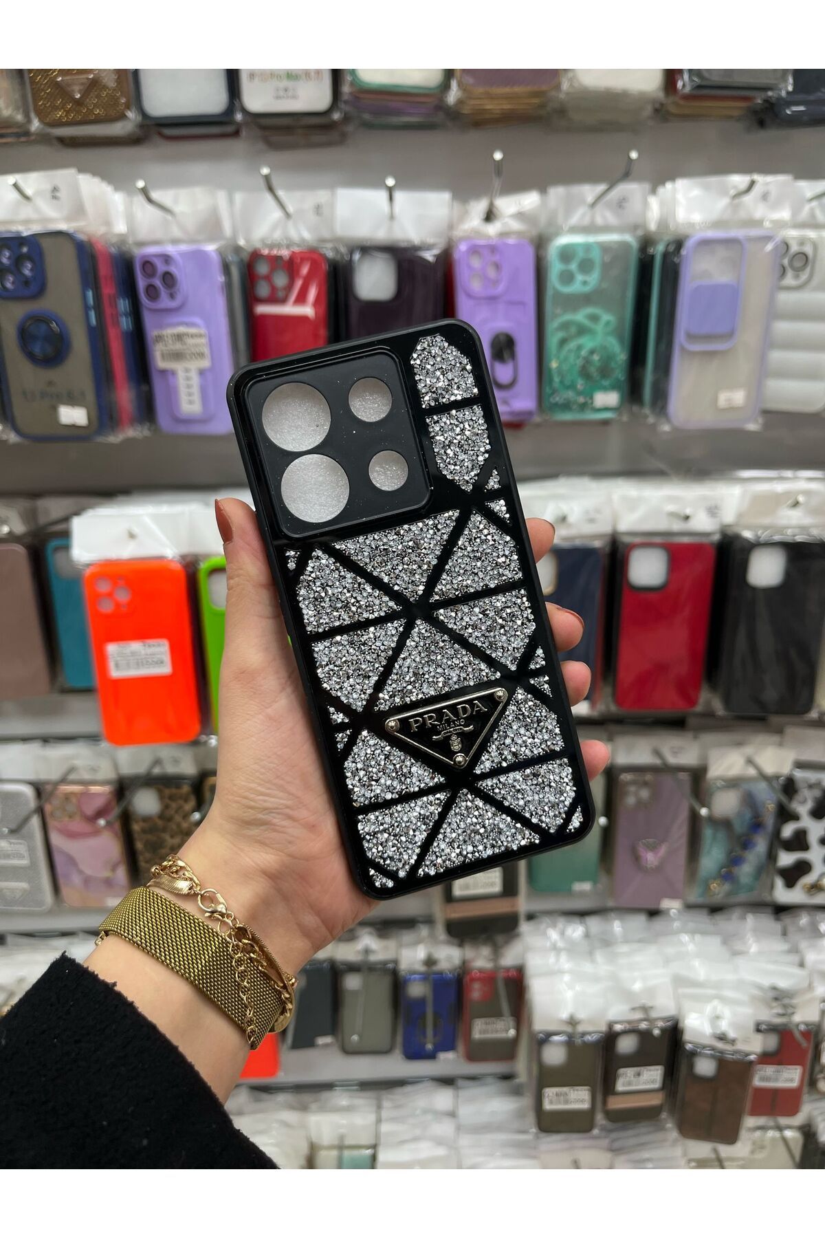 TECNOTREND Xiaomi Redmi Note 13 Pro 5G Xiaomi Poco X6 5G Aynalı Taşlı Gösterişli Silikon Kılıf