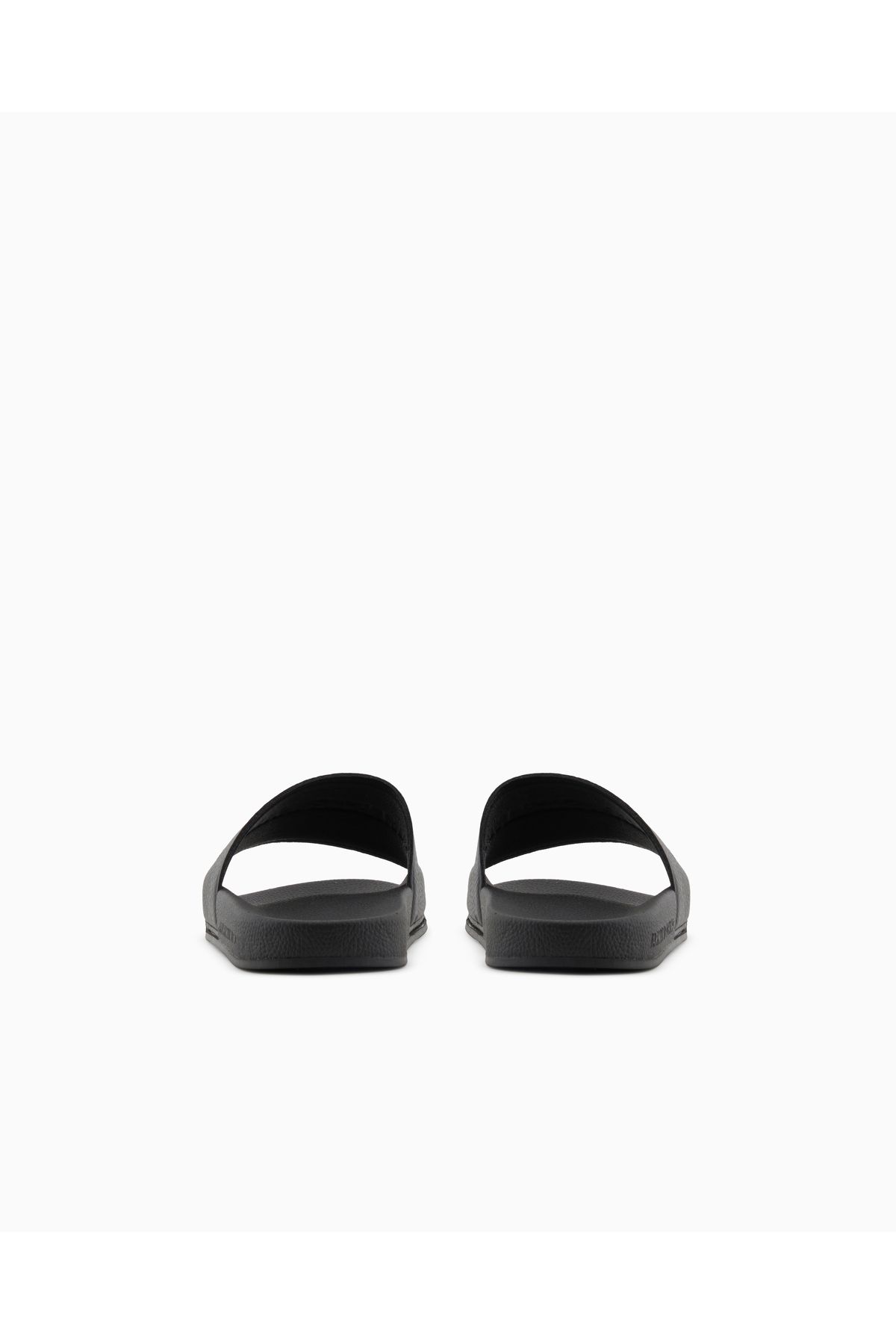 Armani Exchange-Unisex Textured Logo Upper Surface Thin and Comfortable Sole Black Slippers Xup017 Xv795-00002 4