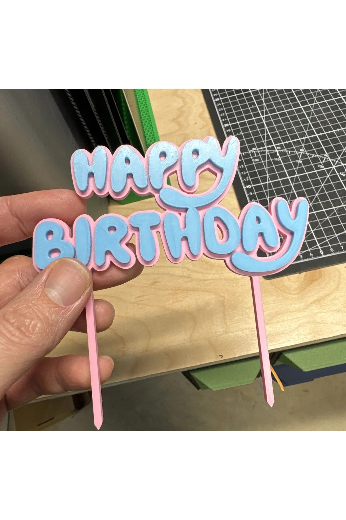 shop Happy Birthday Yazılı Pasta Süsü