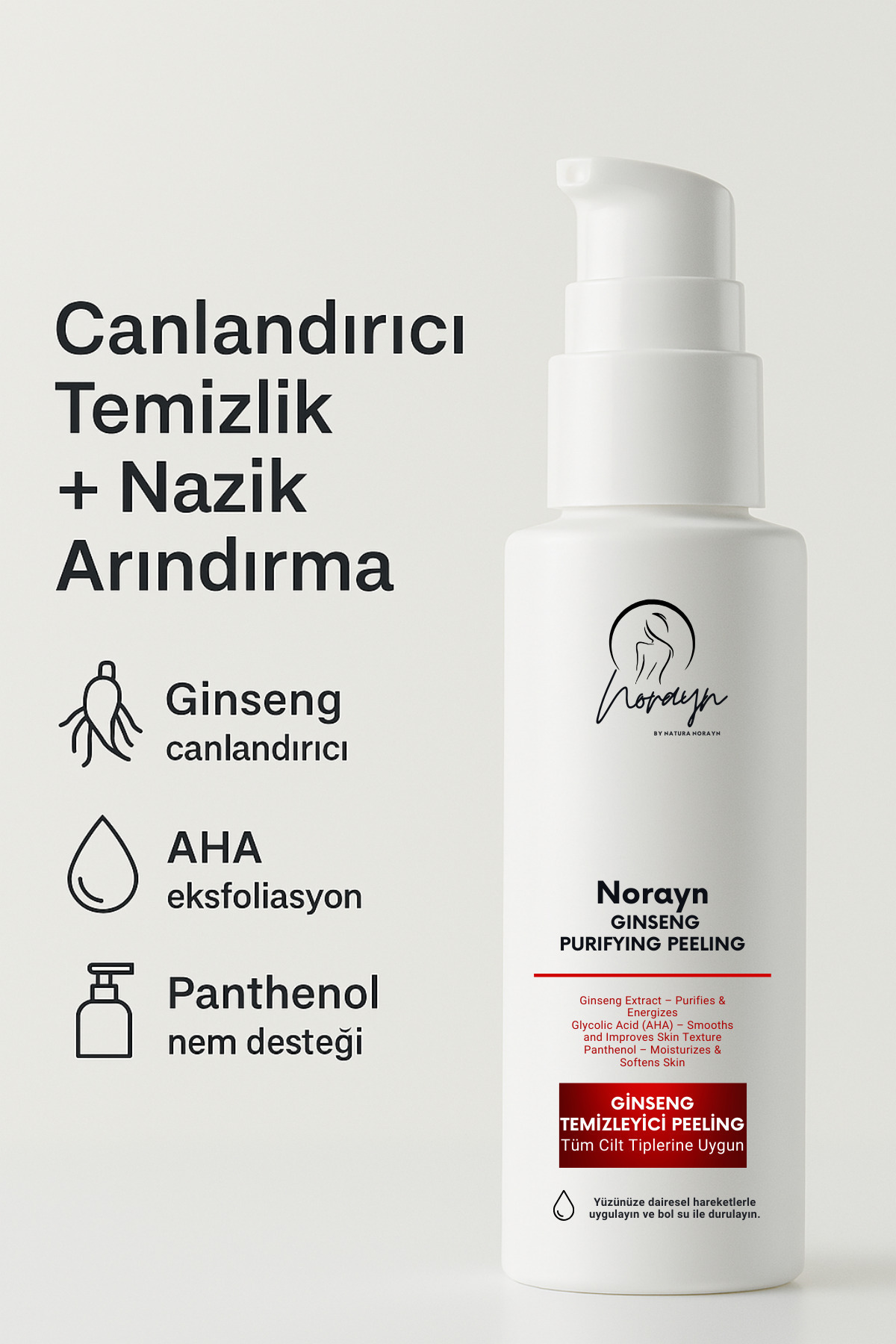 اسکراب جینسینگ برای پاکسازی پوست | درمان ملایم صورت با AHA + پانتنول برای یکنواخت کردن رنگ پوست — NGP100 — تصویر 2 از 8