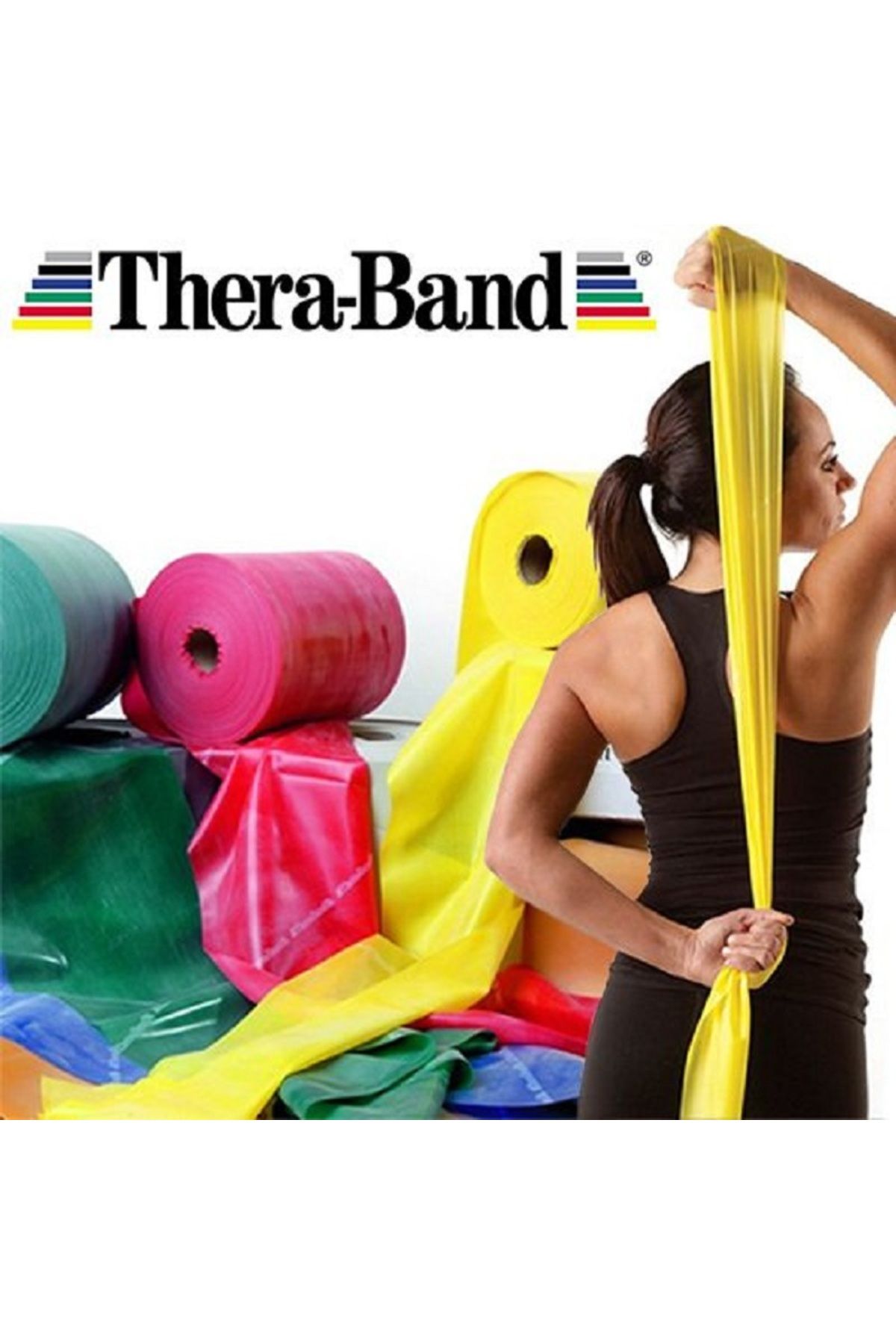 THERABAND-Yellow Exercise Band 1.5 Meter 2 of 1-8 Hardness Values 2