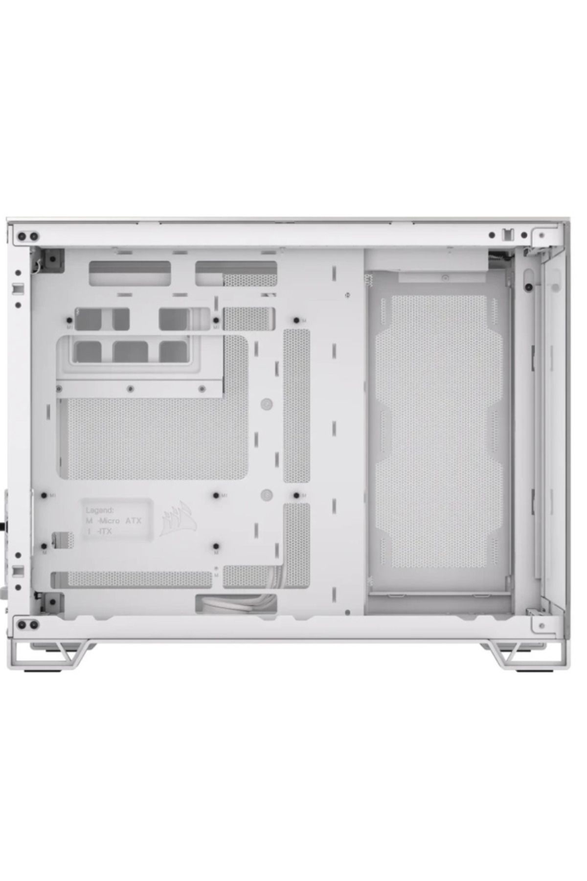 Corsair-Carcasa Corsair 2500X Dual Chamber, Mini Tower, tempered glass (Alb) 2