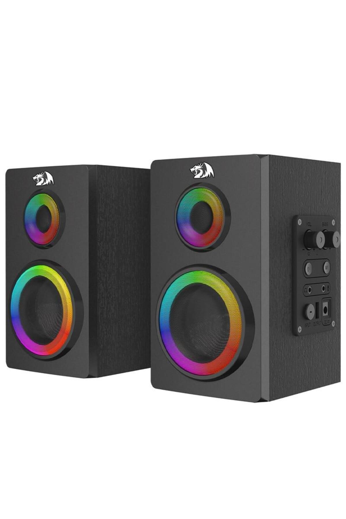 REDRAGON-Boxe Bluetooth Redragon Orchestra, 14W, Sistem 2.0, iluminat RGB (Negru) 1