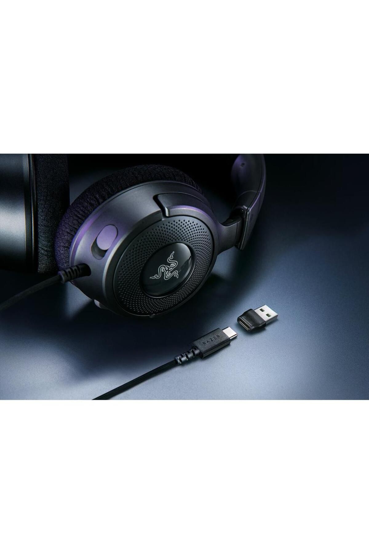 RAZER-Casti Gaming Razer Kraken V4 X, USB-C/USB-A, Surround 7.1, Chroma RGB, Microfon Cardioid HyperClear 6