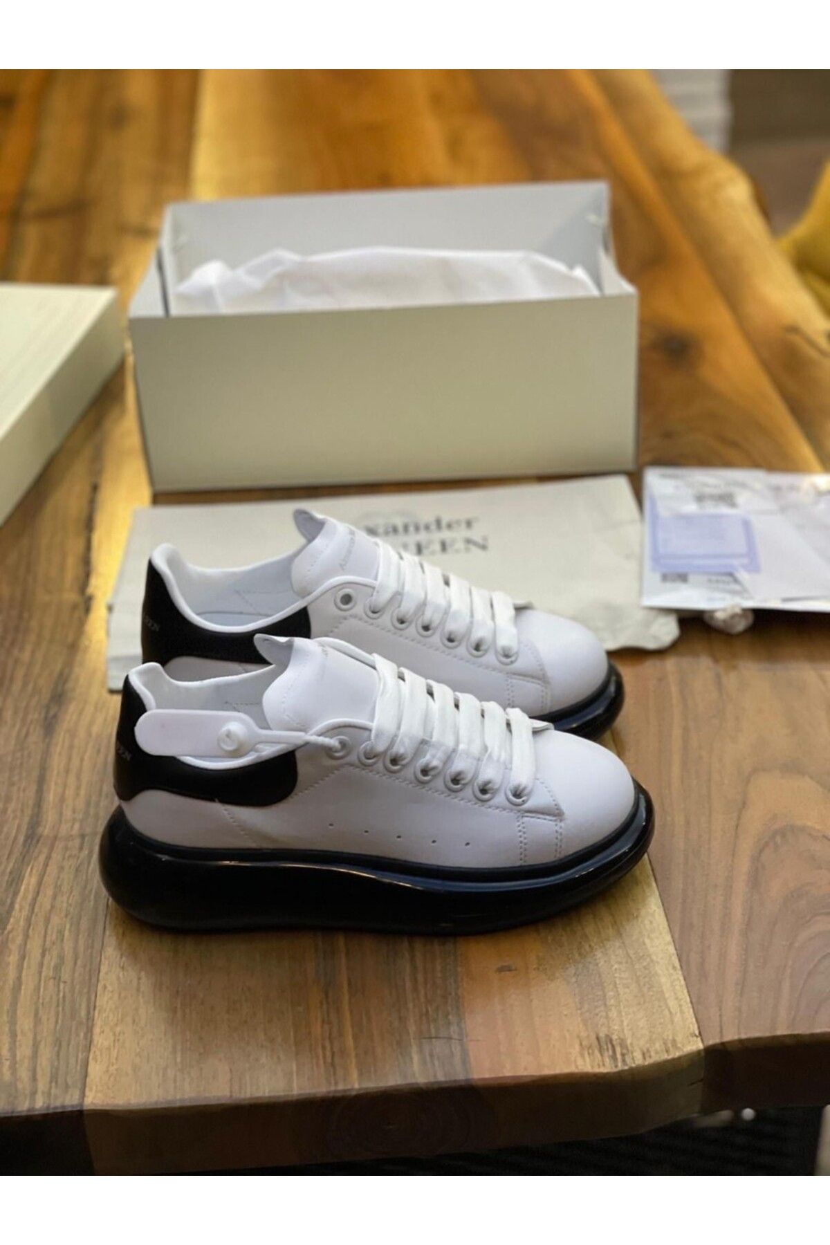 FAVORİSPOR Şeffaf Taban Deri Klasik Unisex Ayakkabı Alexander Mcqueen Ithal