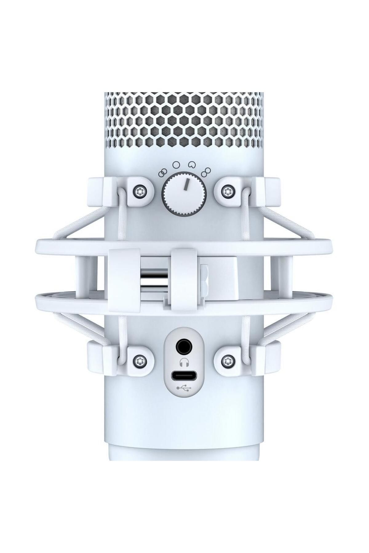 HyperX-HyperX QuadCast S Microphone, White, Stereo, Omnidirectional, Cardioid, Bidirectional modes 4