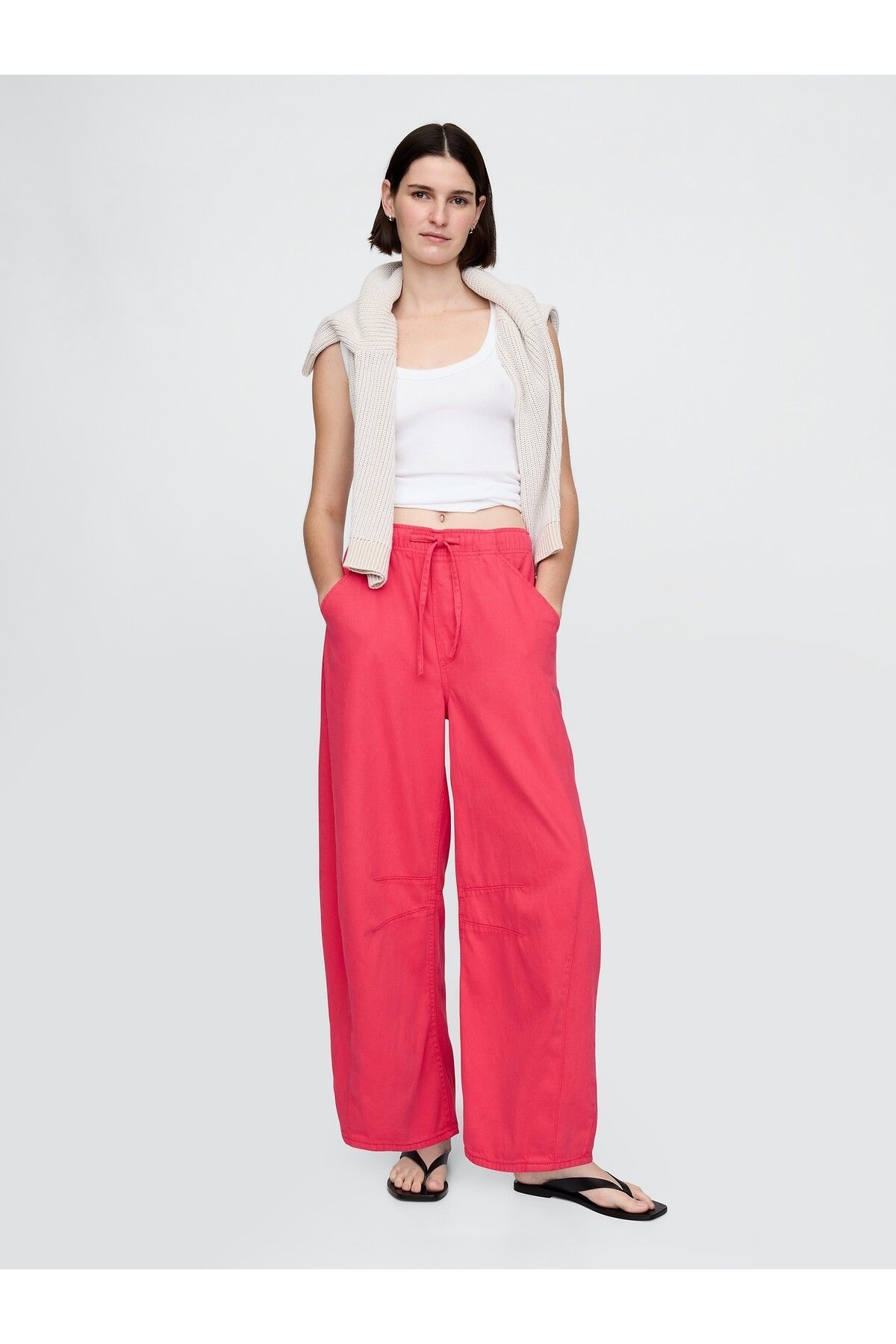 GAP Kadın Pembe Mid Rise UltraSoft Easy Horseshoe Jean Pantolon