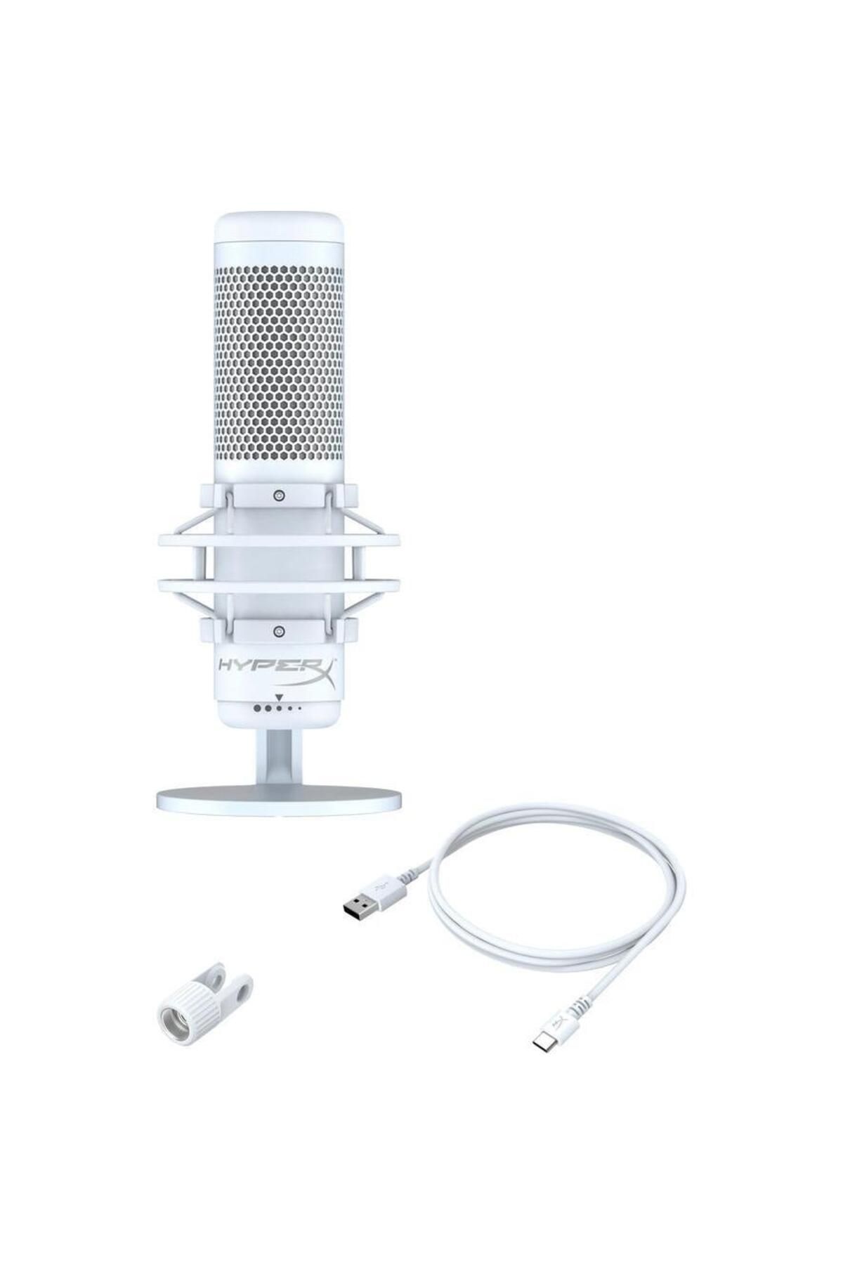 HyperX-HyperX QuadCast S Microphone, White, Stereo, Omnidirectional, Cardioid, Bidirectional modes 5