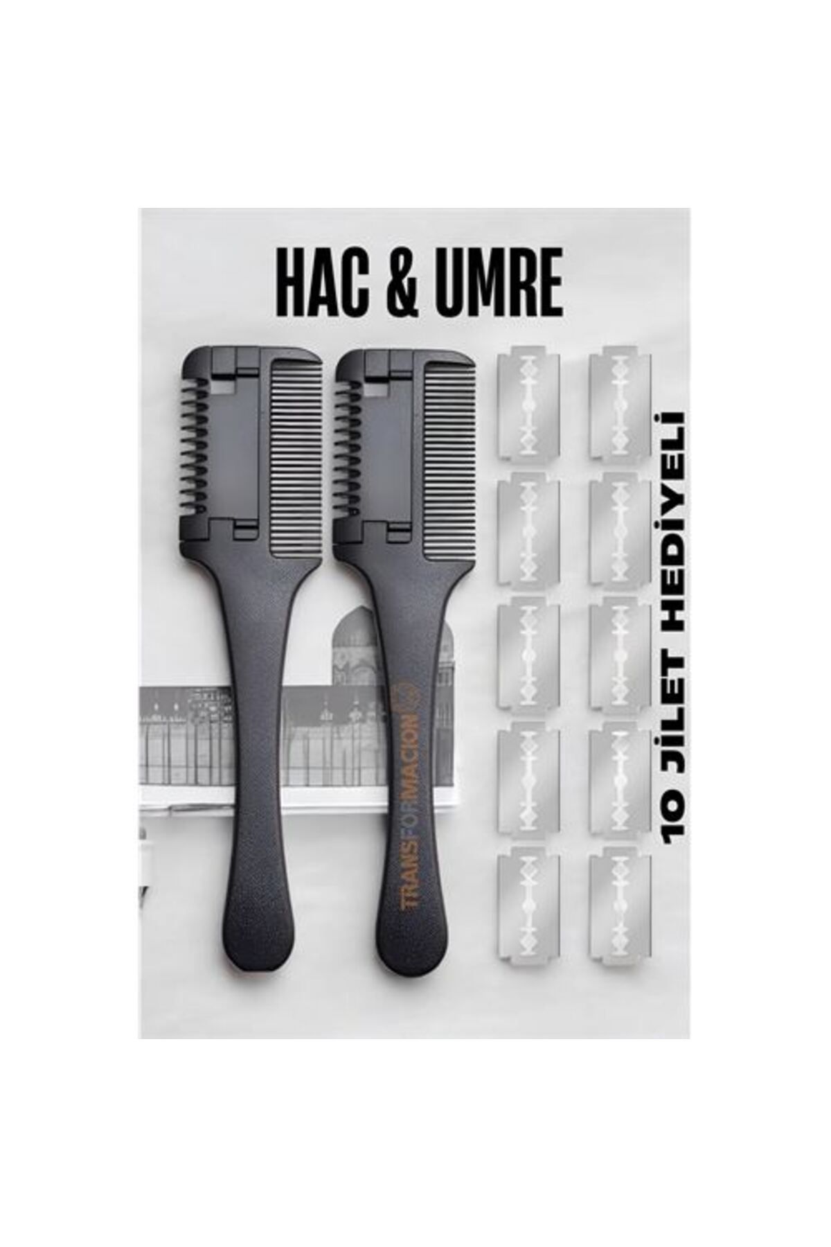 SAVA HOME COLLECTİON Hac Tıraş Usturası Umre Usturası Tıraş Aleti 10 Jiletli