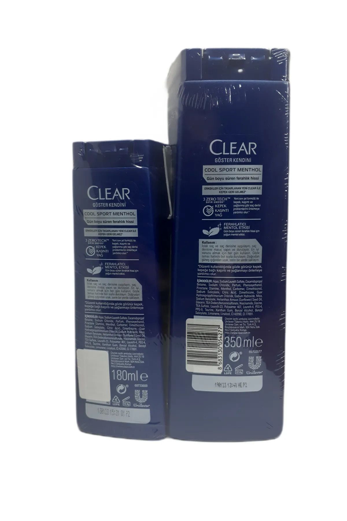 Clear-Men Cool Sport Menthol Refreshing Menthol Effect Shampoo 350 ml + 180 ml 2