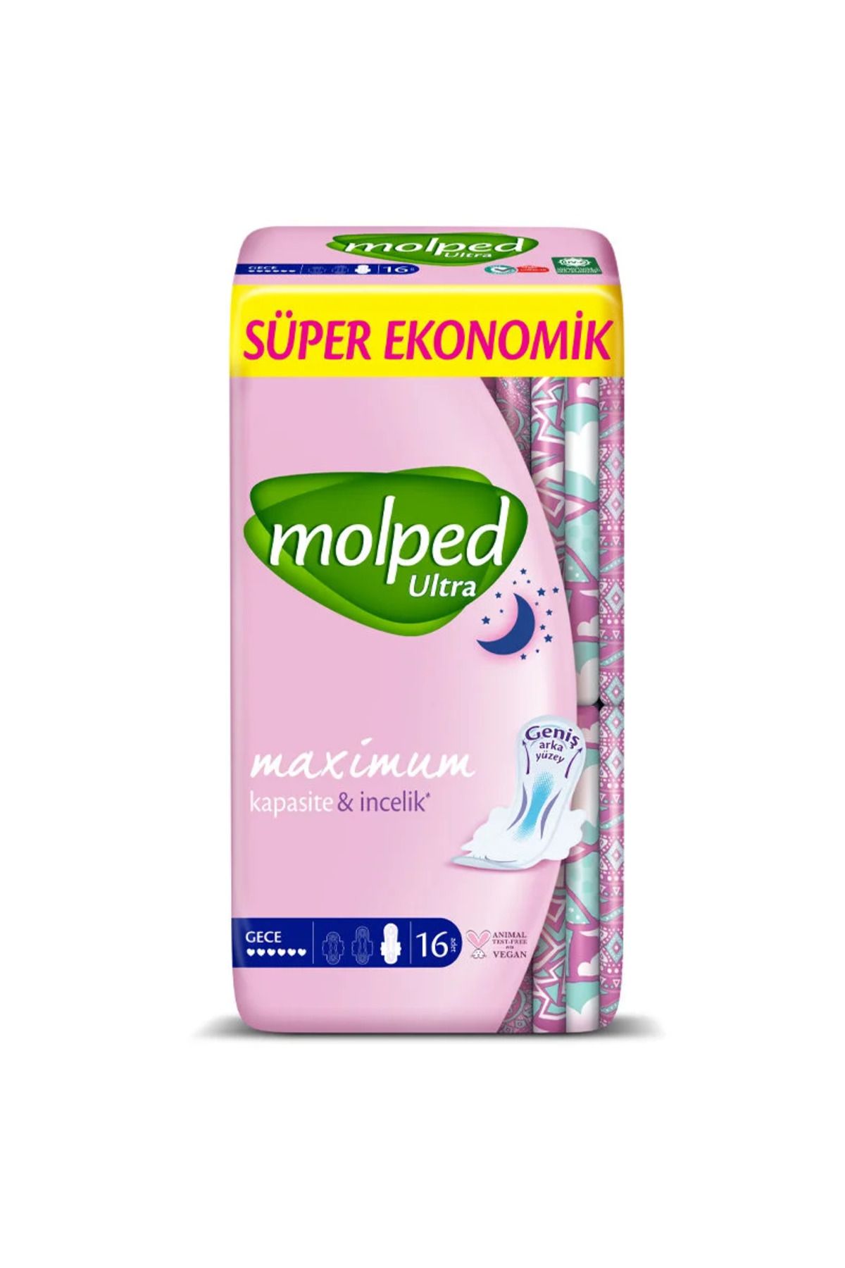 TYYLİ Molped Ultra Hijyen Anatomik Gece Ped Süper Eko 16 Adet