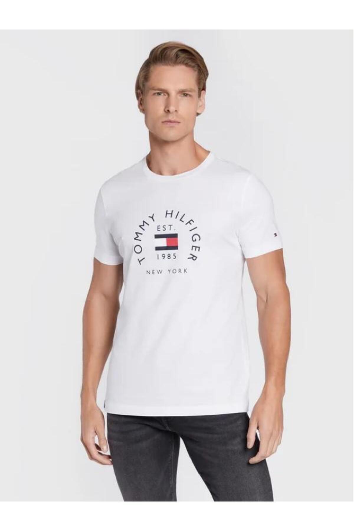 تامی هیلفیگر تی شرت FLAG ARC REGULAR SLIM FIT