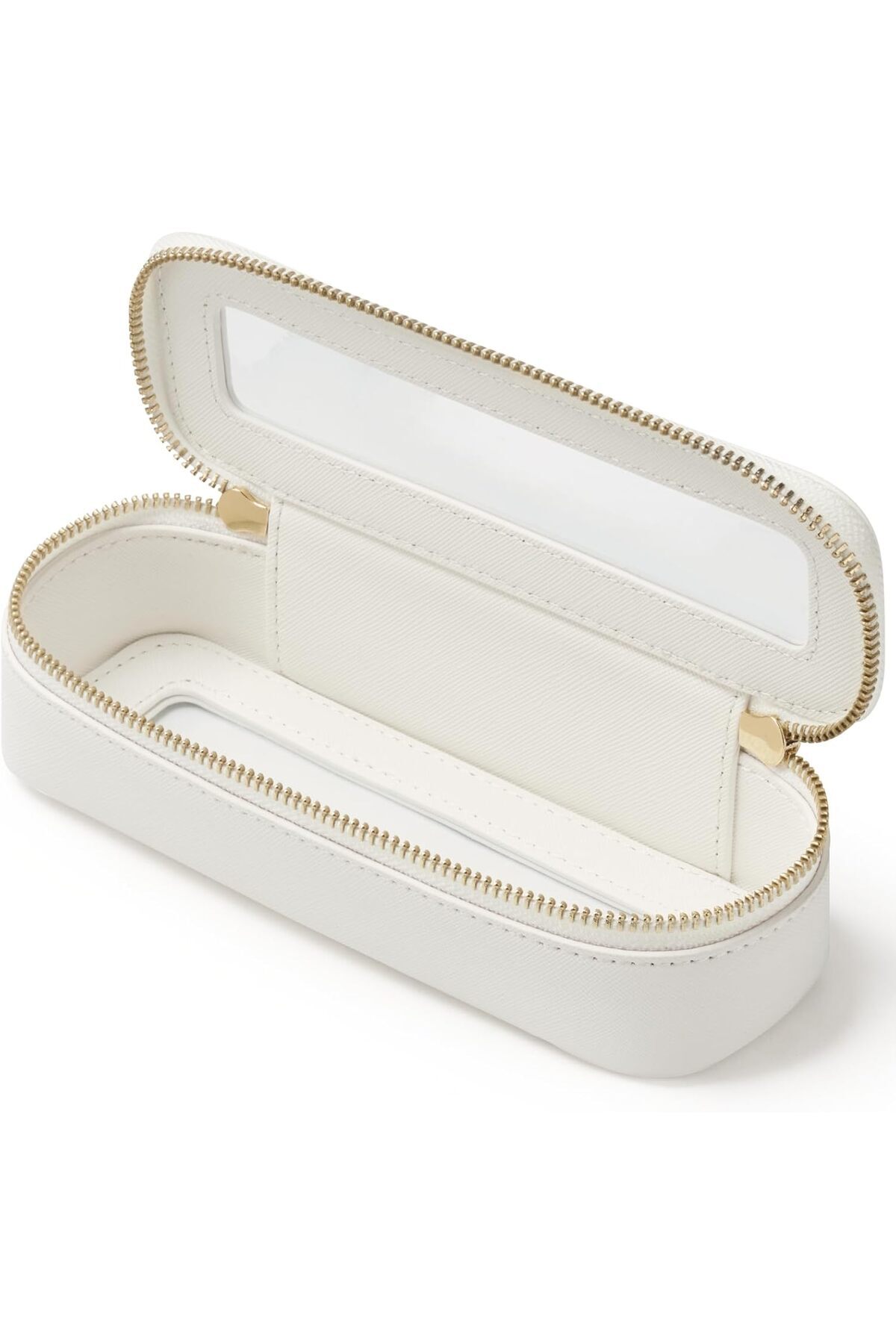 COOYA-Makeup ravel Case, Slim Makeup Bag, Clear Cute White for Traveling Transparent 1