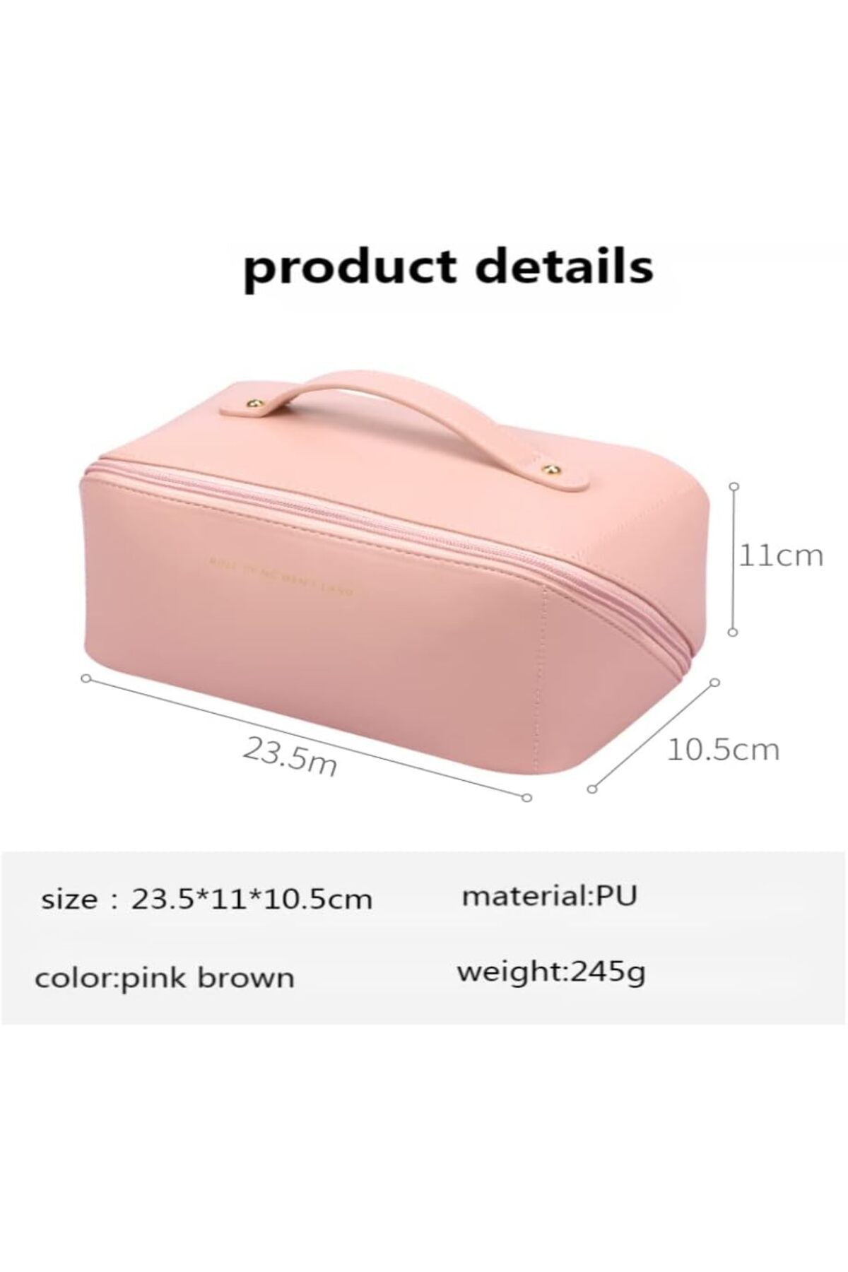 COOYA-Waterproof Makeup Bag Kit,with 15 Pcs Cosmetic Brush,Portable Vanity Organizer for Travel Storage 5
