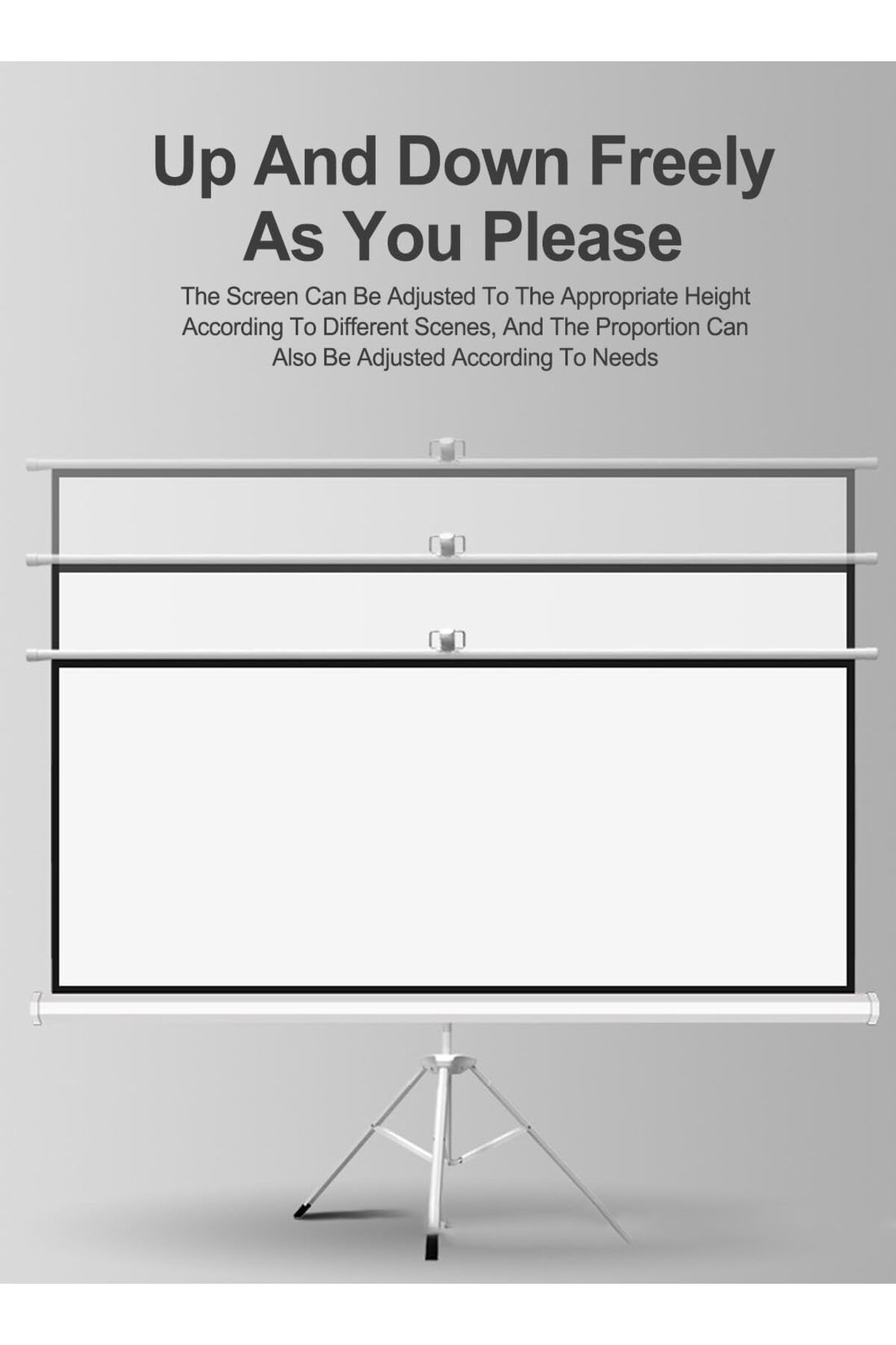 FlashHawk-72 Inch 16:9 Portable 4K Projector Screen with Tripod Stand - White Fiberglass Projector Screen 8