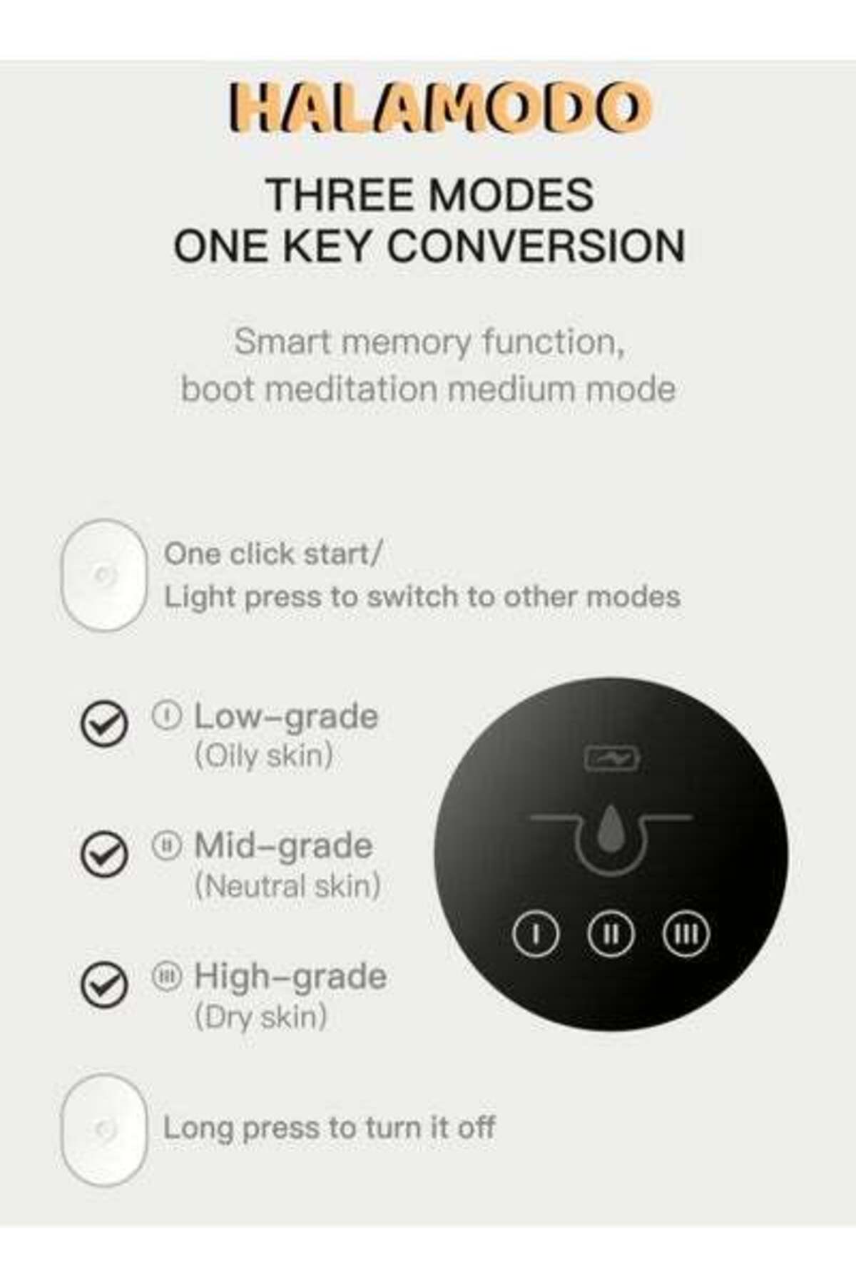 HALAMODO-Portable Vacuum Blackhead Removal Instrument Facial Cleaning Instrument 3