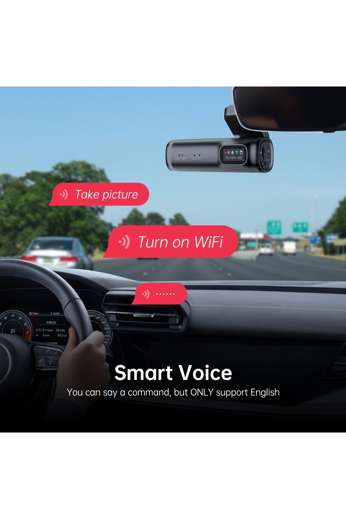 ROCKCAMEL-D600 4K UHD Driving Recorder, Built-In WiFi, Supports GPS High-Precision Positioning Function 3