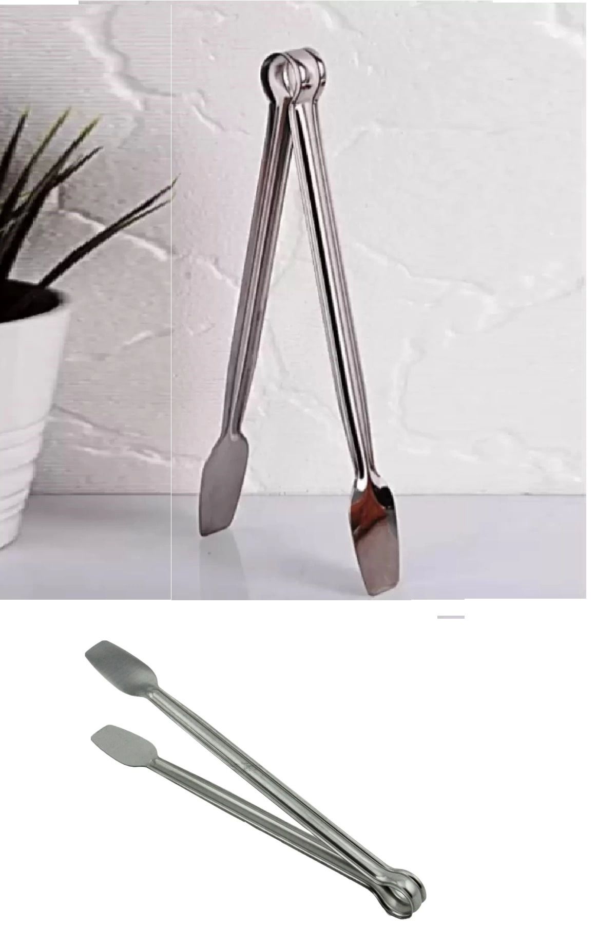 Angoravi Paslanmaz Mutfak Maşası - 27 Cm Mangal Barbekü Maşası (336336)