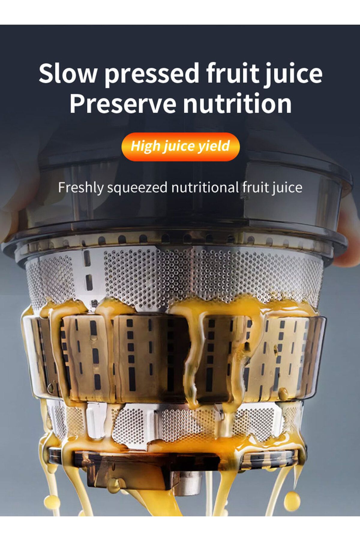 SOKANY-Slow Masticating Juicer, Slow juicer, Fruit/Vegetable Juicer, Cold Press Juicer with High Output 7