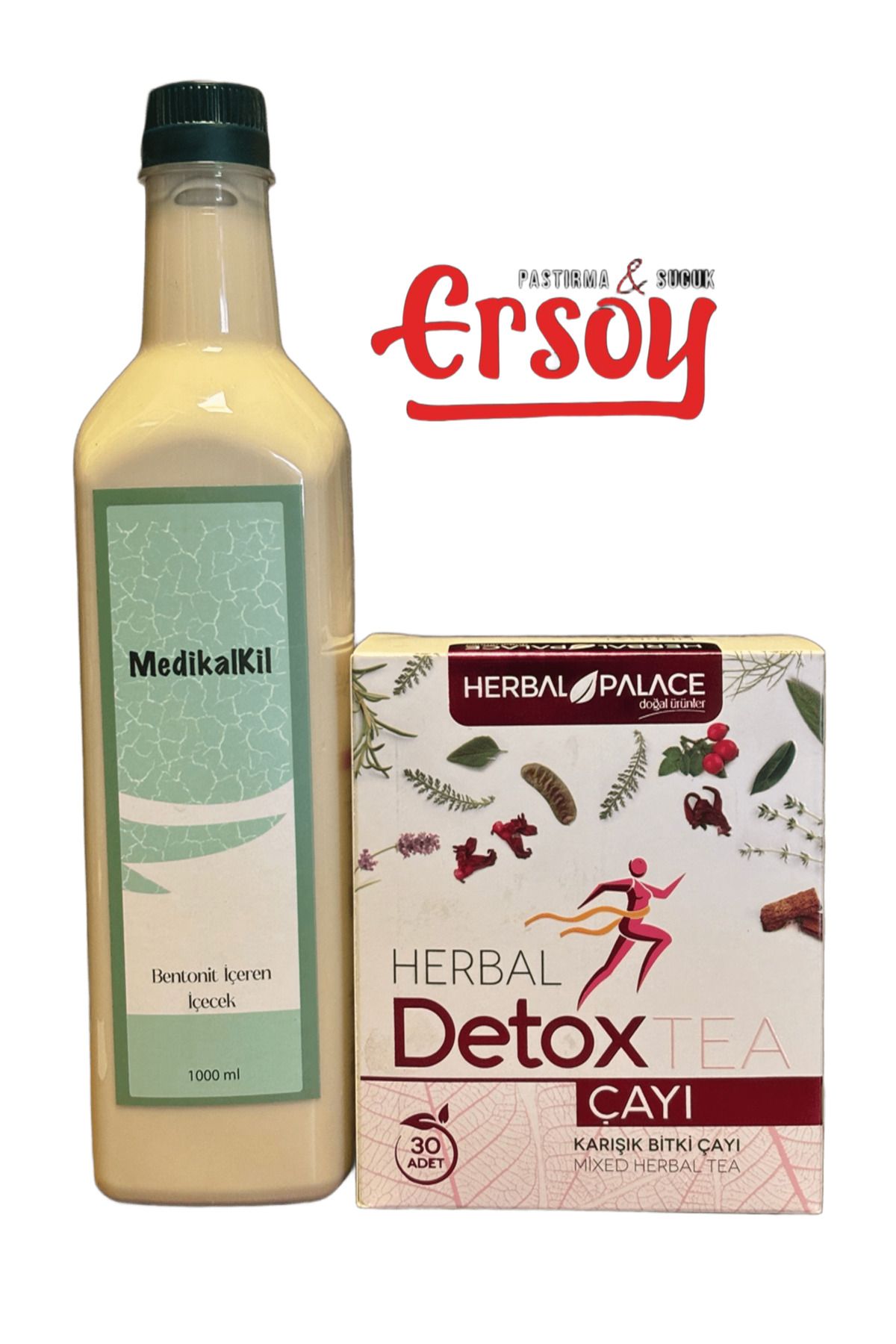 Herbal Palace Toksin Savar Seti - Bentonit Kili & Detox Destek (2'li Doğal Arınma Paketi)